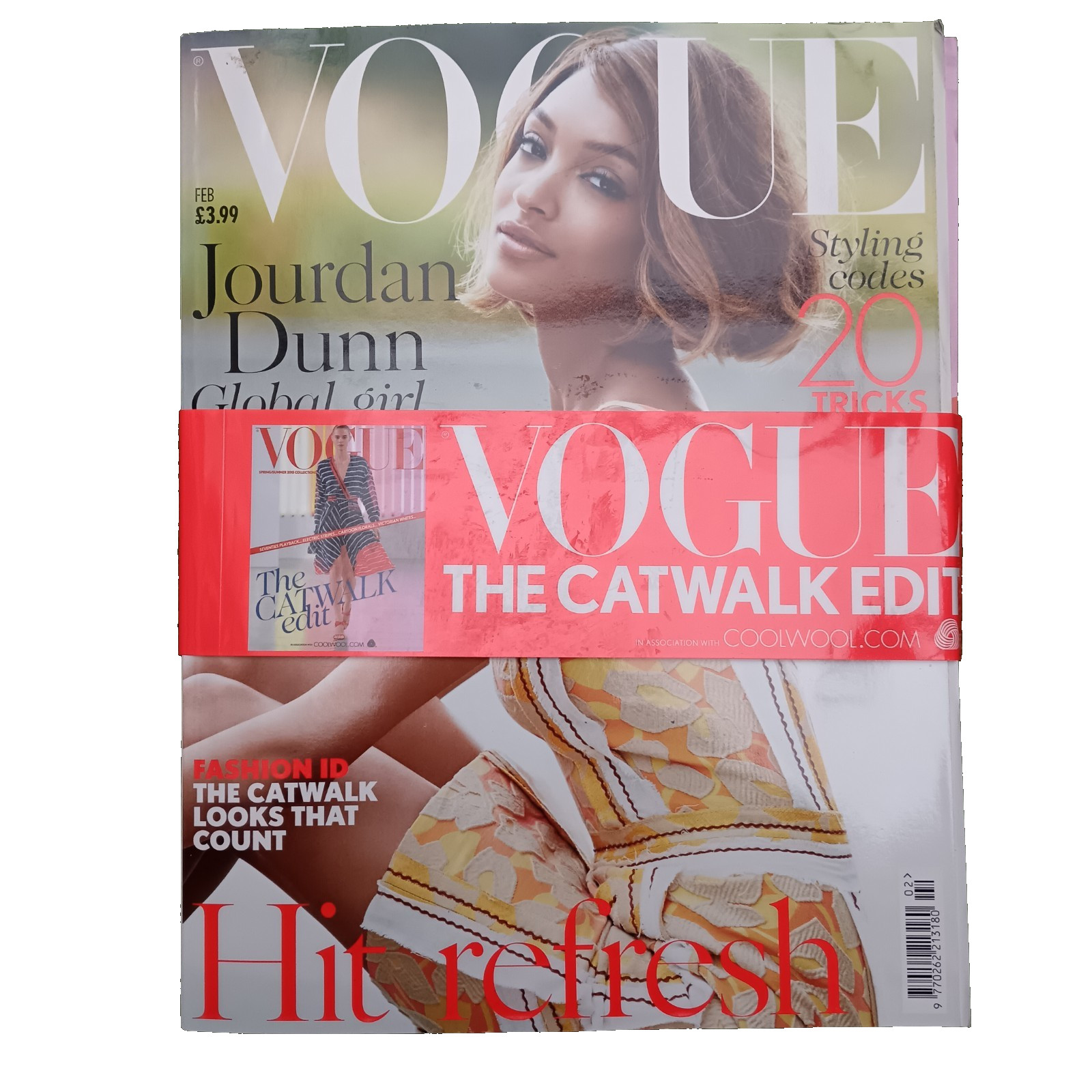 Vogue UK February 2015 – Jourdan Dunn Cover – Catwalk Edition – Fashion Magazine