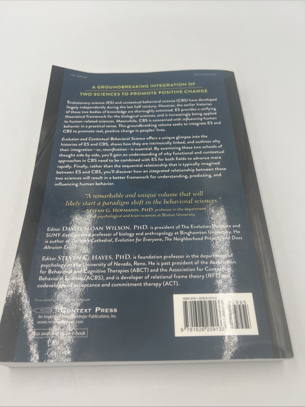 Evolution and Contextual Behavioral Science