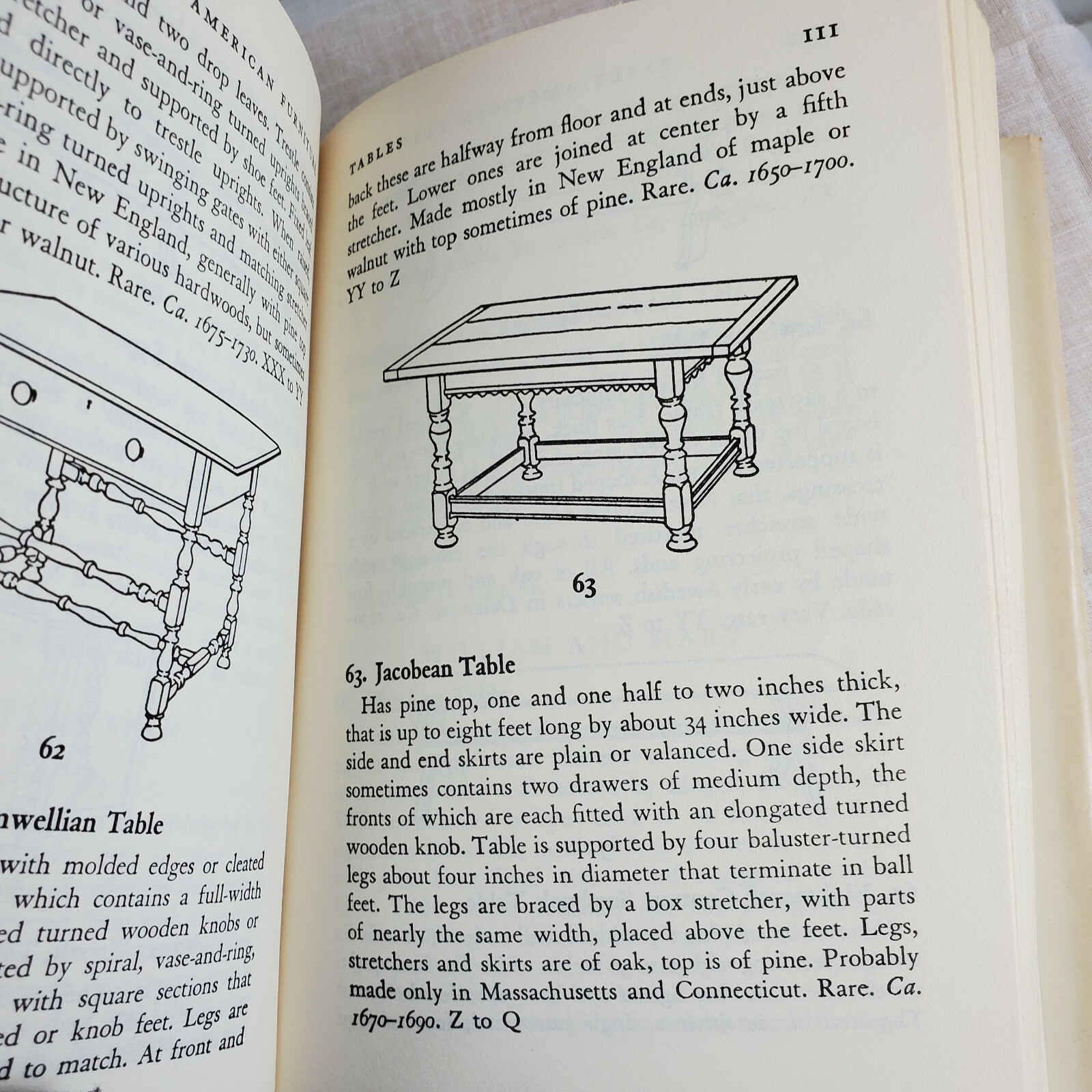 1951 Field Guide to Early American Furniture Thomas H. Ormsbee HB 464 pages
