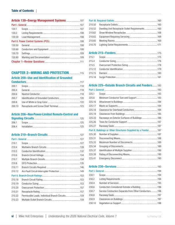 Mike Holt&rsquo;s 2026 Understanding the NEC, Volume 1 Textbook Articles 90 – 480