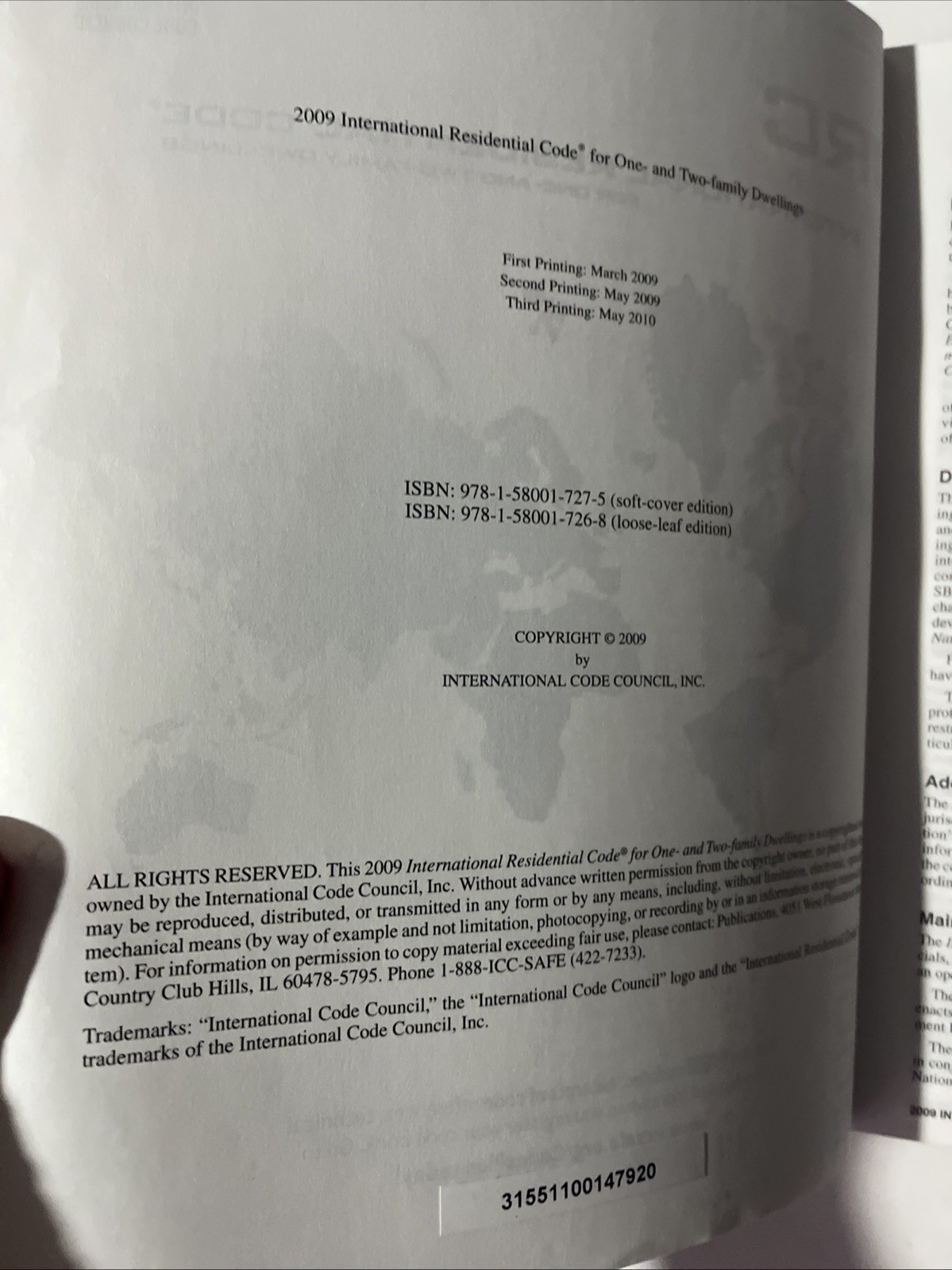 2009 IRC International Residential Code for One and Two-Family Dwellings