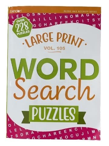 Bendon LARGE PRINT Word Search over 228 Puzzles, VOL. 105