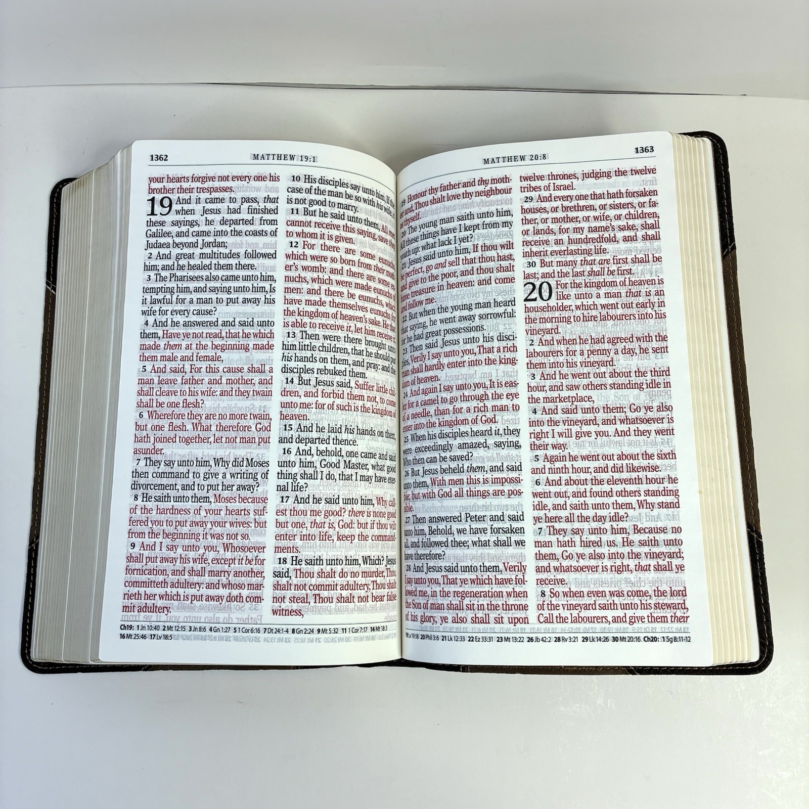 Holy Bible, King James Version, Large Print Edition, Leather Like, Christian Art