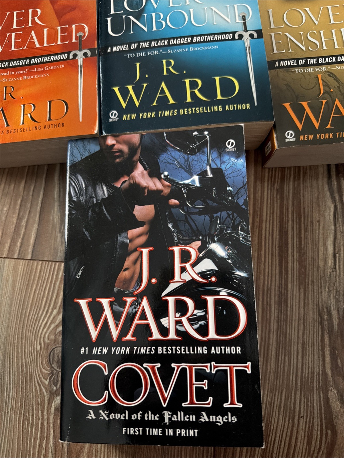 J.R. Ward Black Dagger Brotherhood 1-6 + Covet From Fallen Angels Lot Paperback