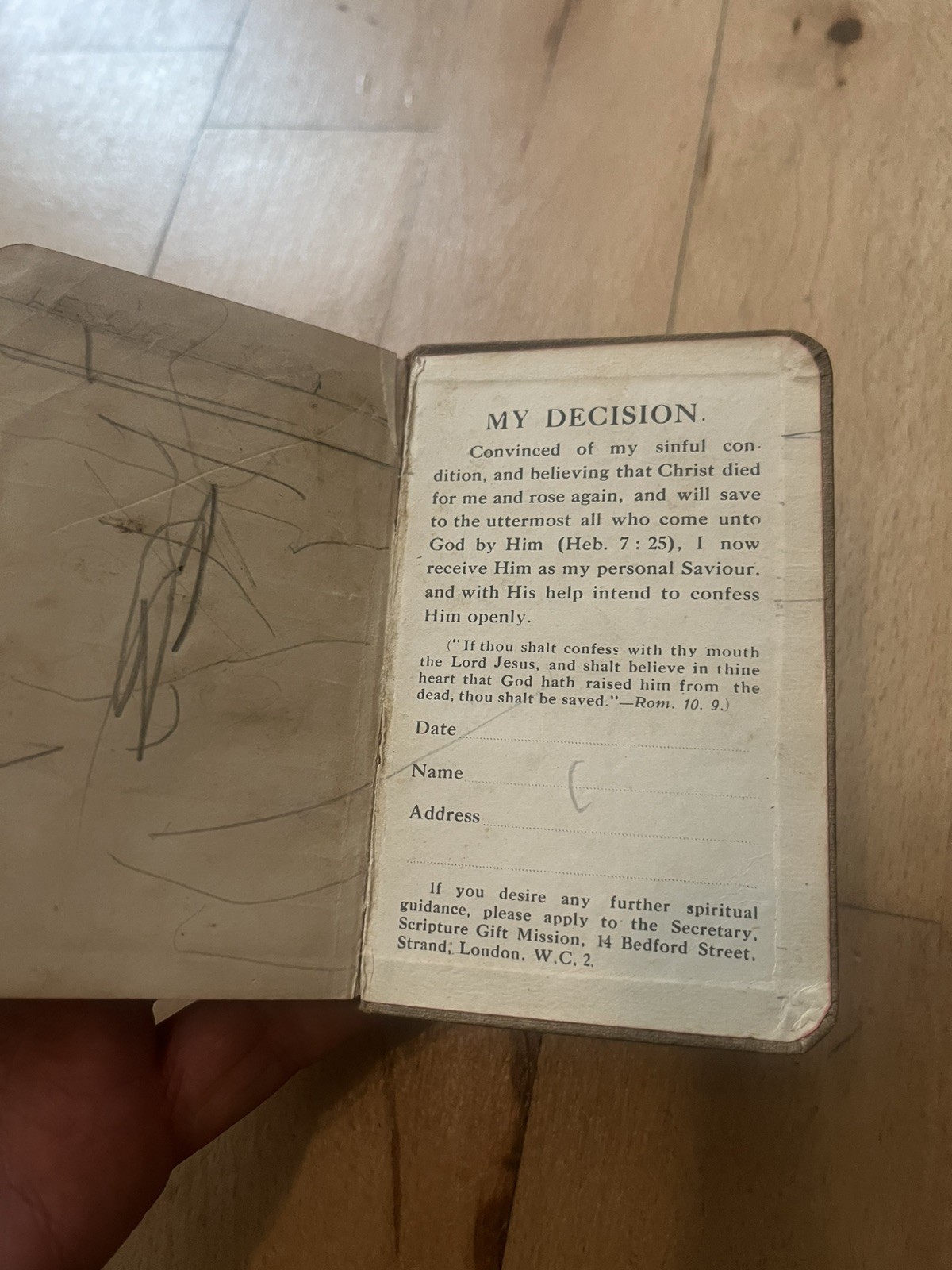 1918 Active Service Testament Bible Issued to British Soldiers During WWI