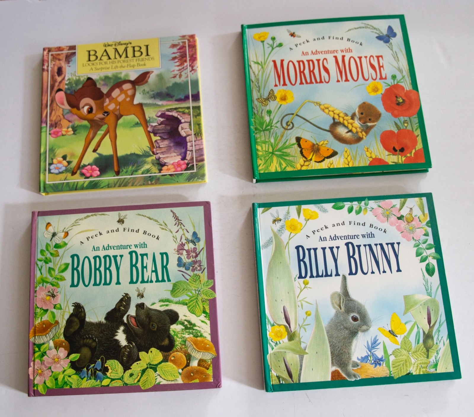 Lot of 4 Peek and Find Books- Disney & Maurice Pledger-1990&rsquo;s-LN