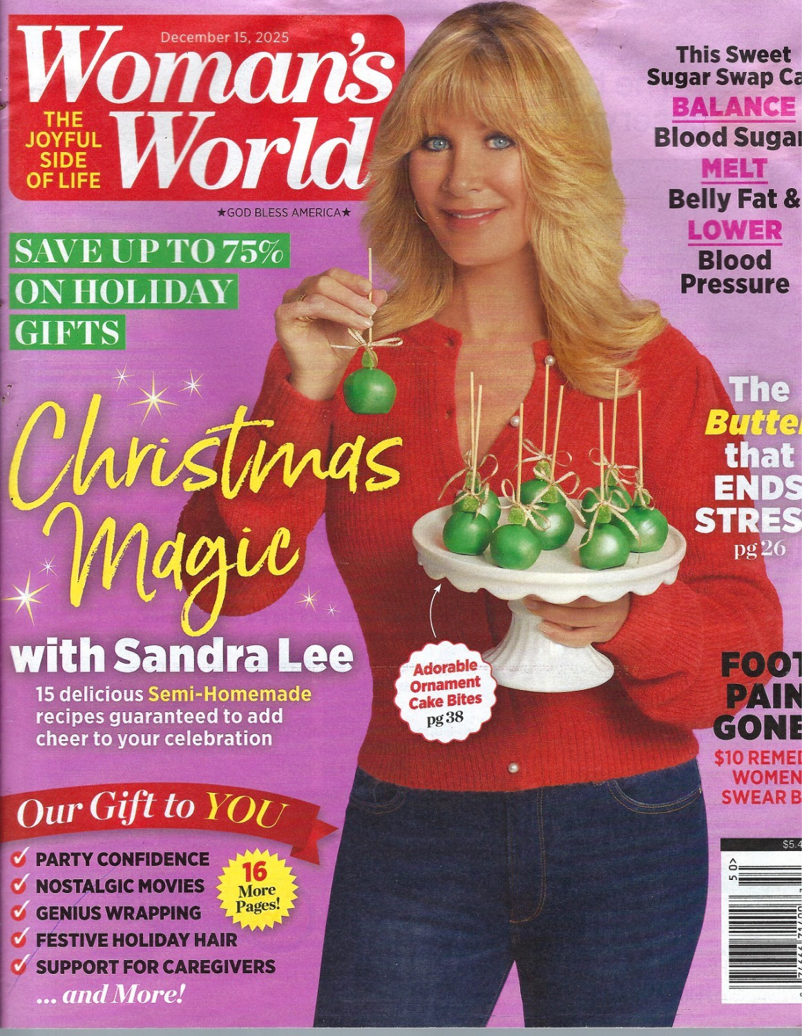 Woman&rsquo;s World Magazine December 15, 2025 Christmas Magic with Sandra Lee Movies