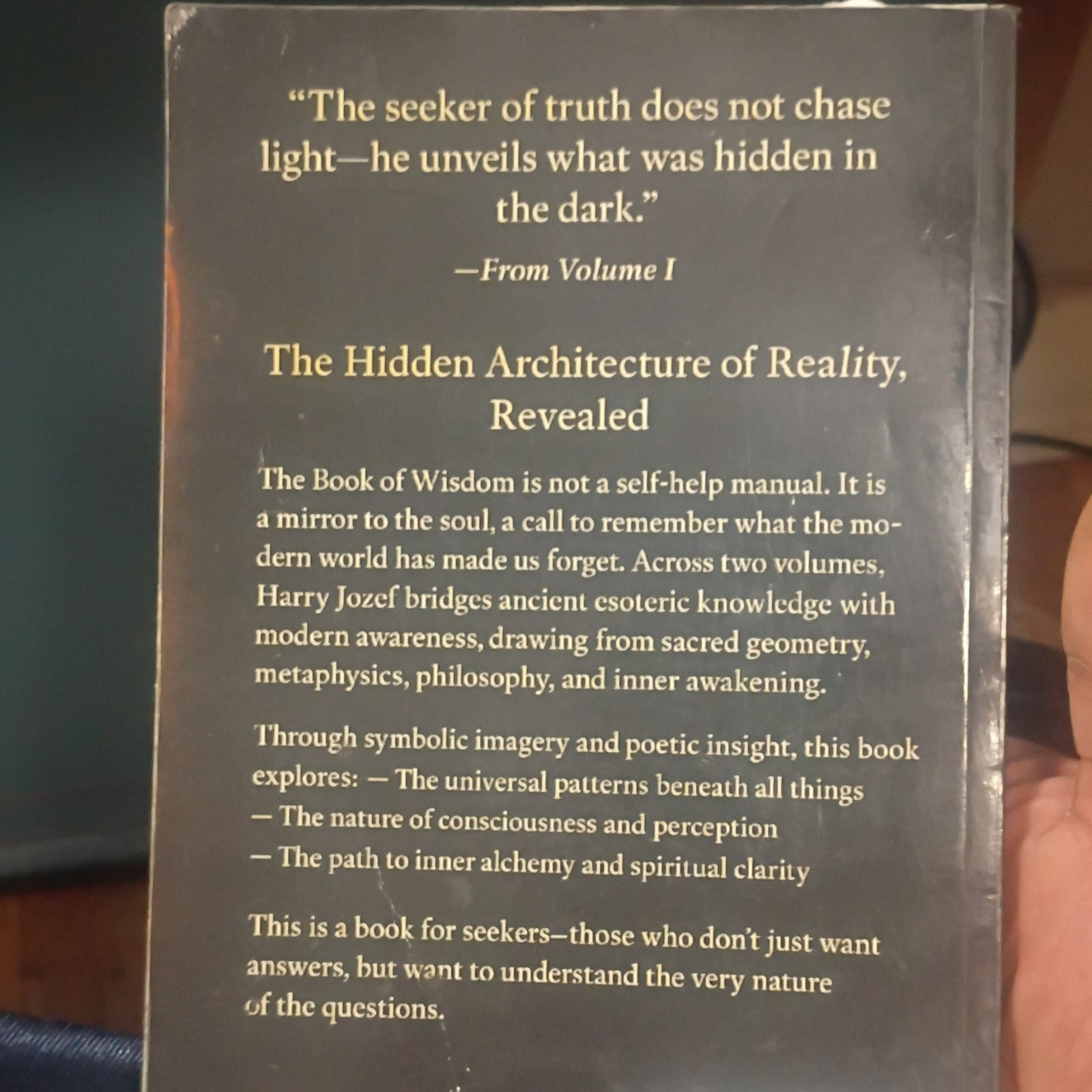 The Book of Wisdom Volume I & II by Harry Jozef, Paperback, Revival of Wisdom