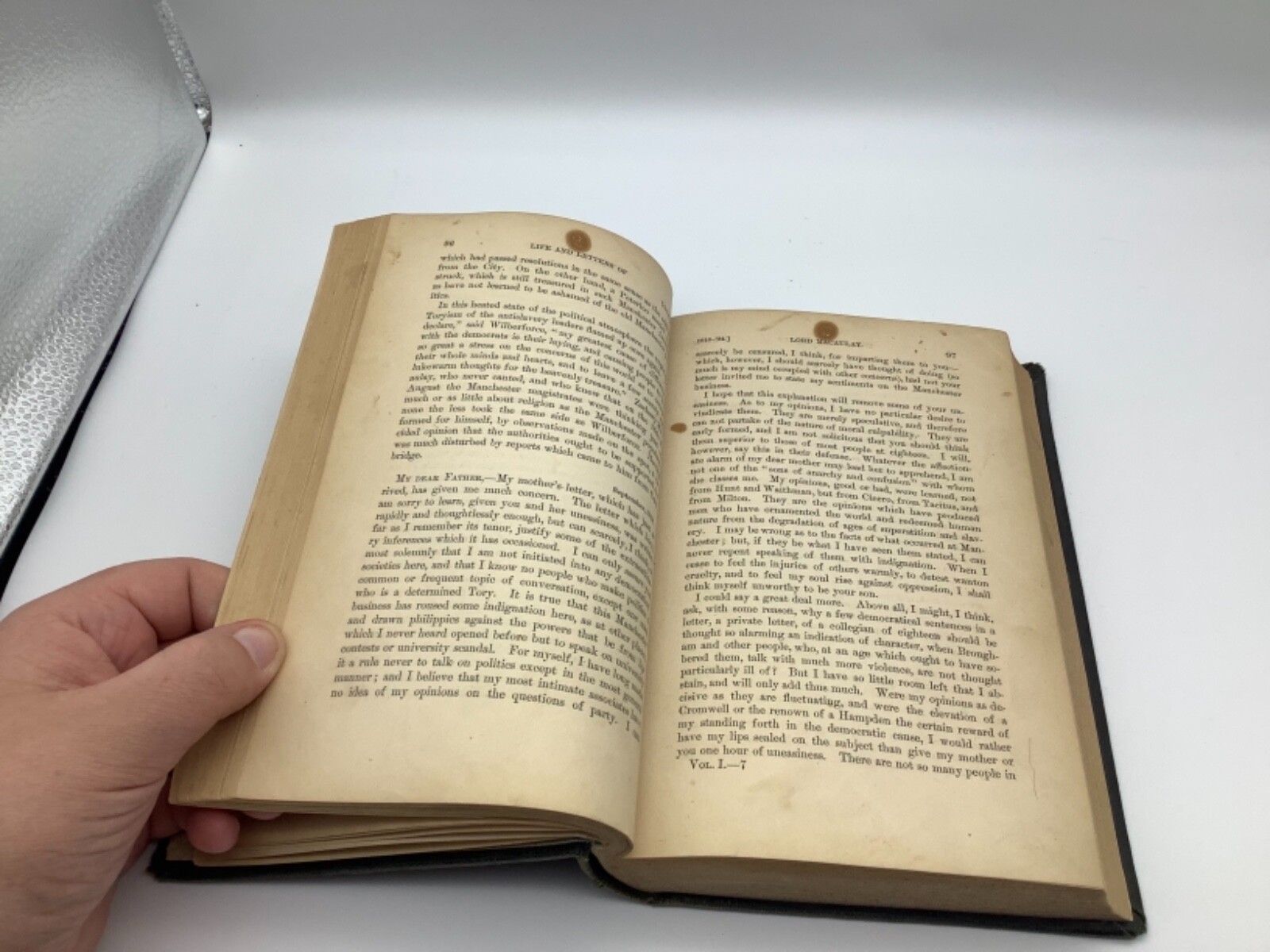 Life and Letters of Lord Macaulay-1876, Oakland Free Library 416 Pages Hardcover