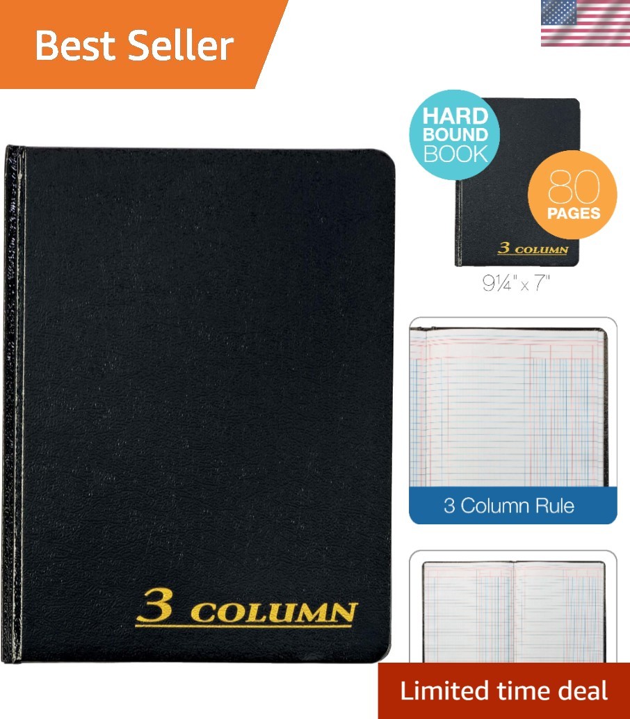 Stylish Financial Record Book – 7 x 9.25 Inches, Includes Place Marker