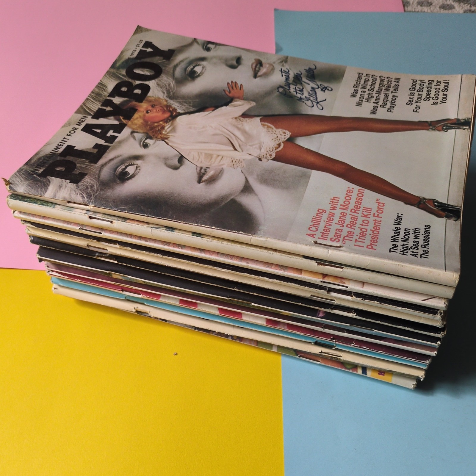 1976 Playboy Magazines Complete set of 12 w/ centerfolds & inserts