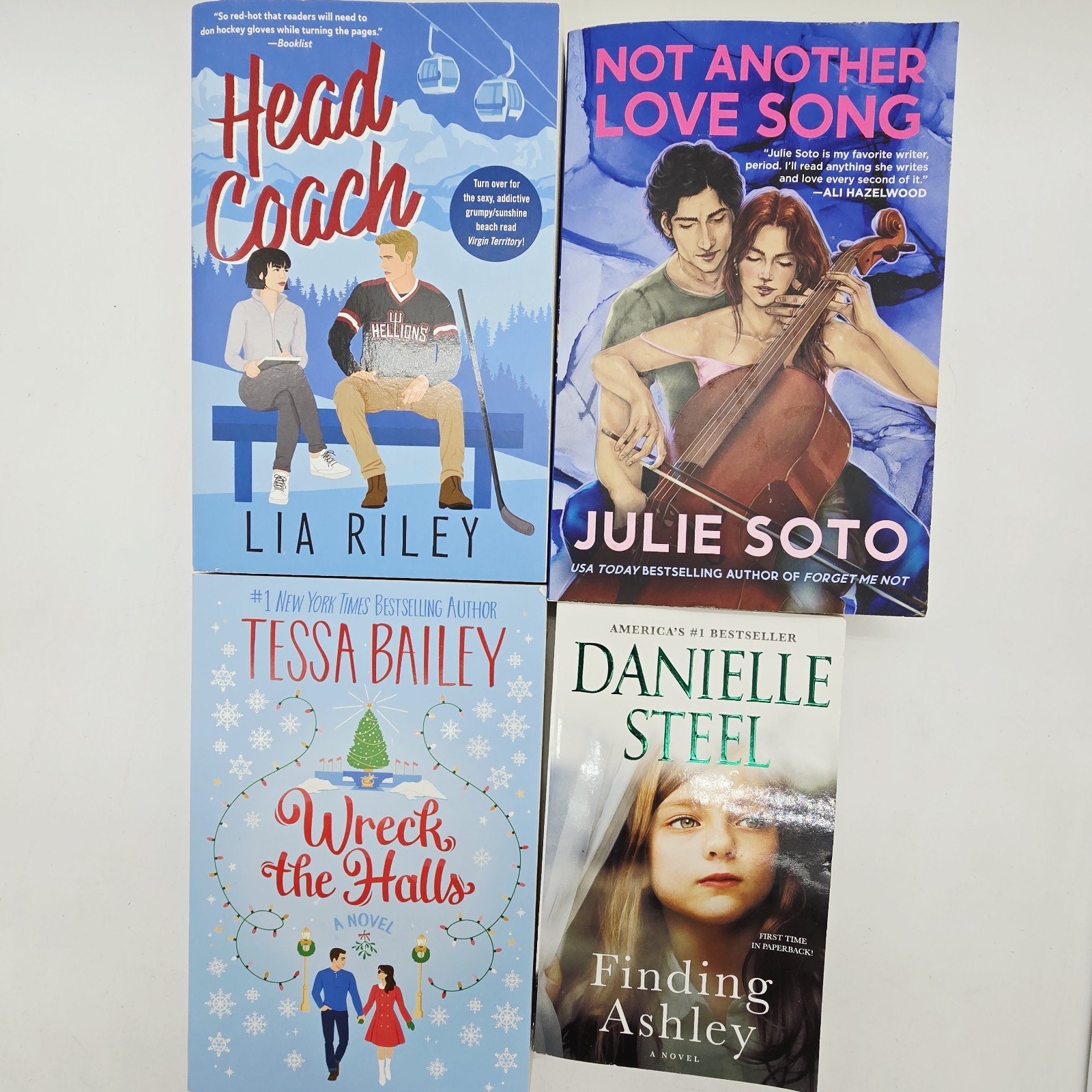Lot Of 4 Wreck The Halls, Head Coach, Another Love Song, Finding Ashley