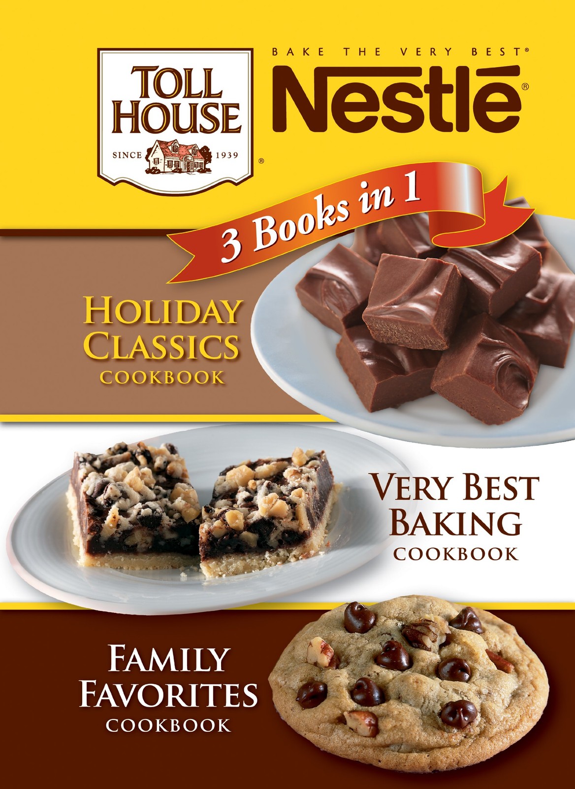Nestle Chocolate 3 Cookbooks in 1 – hardcover Publications International Ltd…