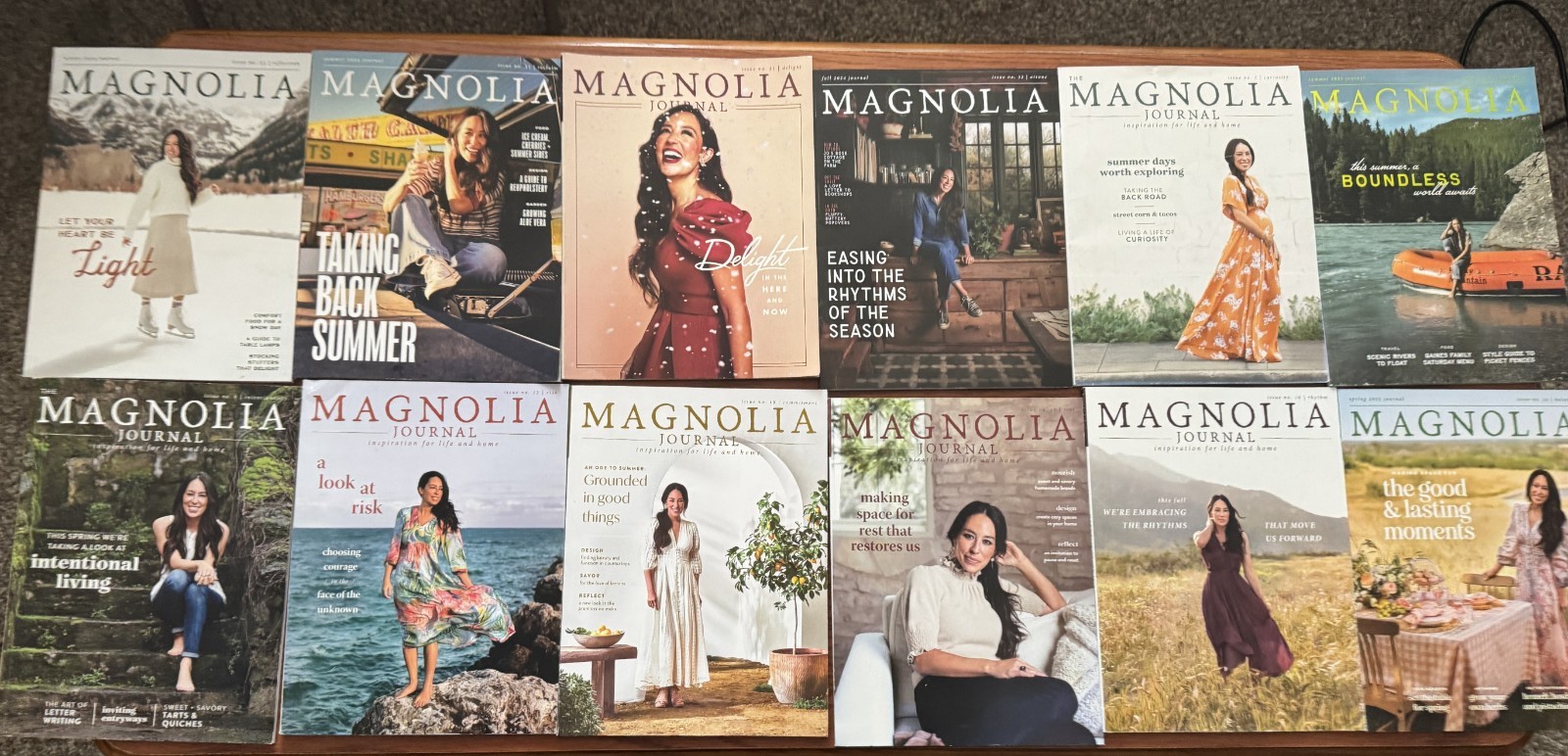 Magnolia Journal Lot of 12 JoAnna Gaines 2018, 2020, 2021, 2024, 2025