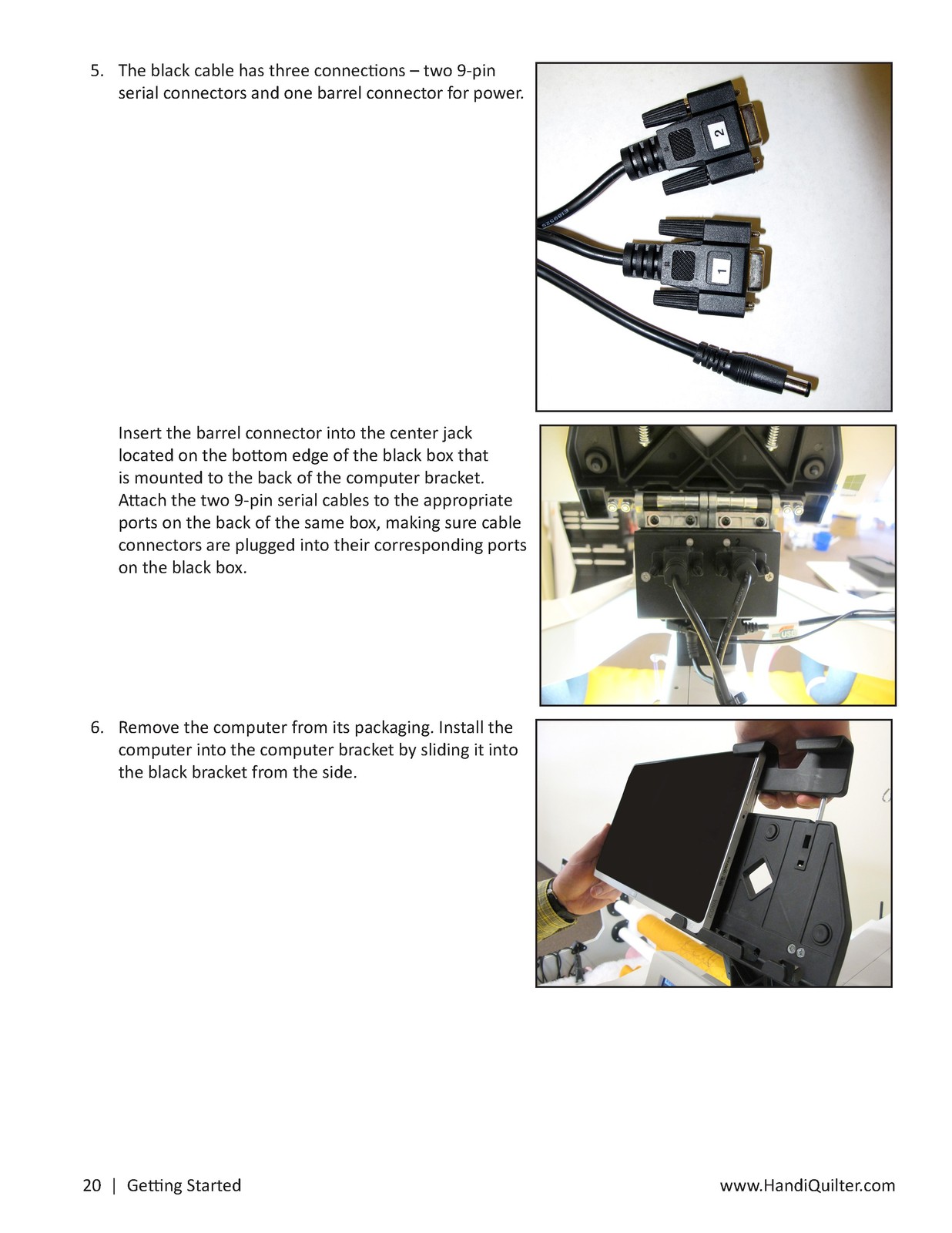 HANDI QUILTER Pro-Stitcher Premium Getting Started Manual – WIRE BOUND – COVERS