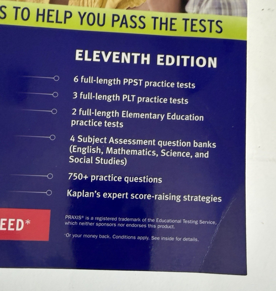 Kaplan Praxis Eleventh Edition Practice Tests & Strategies for Score Raising NEW