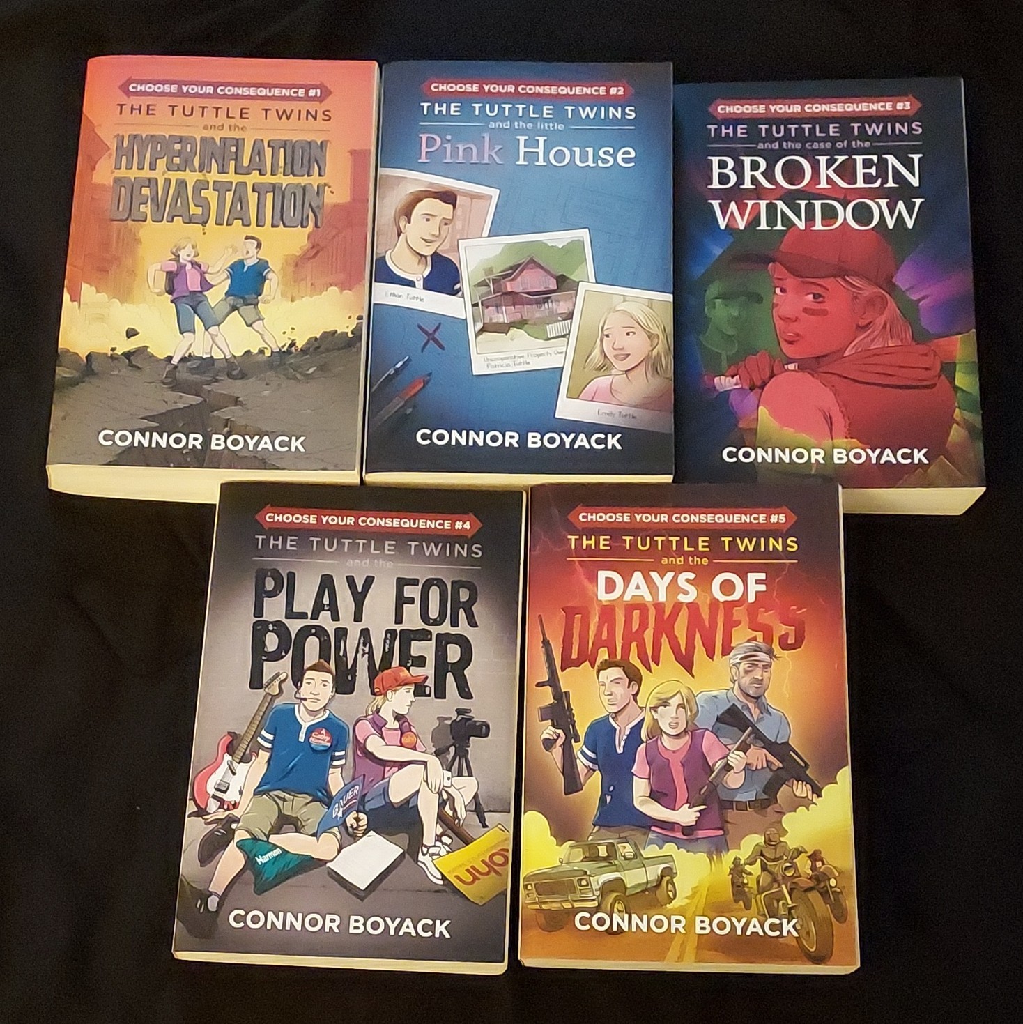 Connor Boyack Tuttle Twins Choose Your Consequence #1-5 Paperback Set Ages 9-12