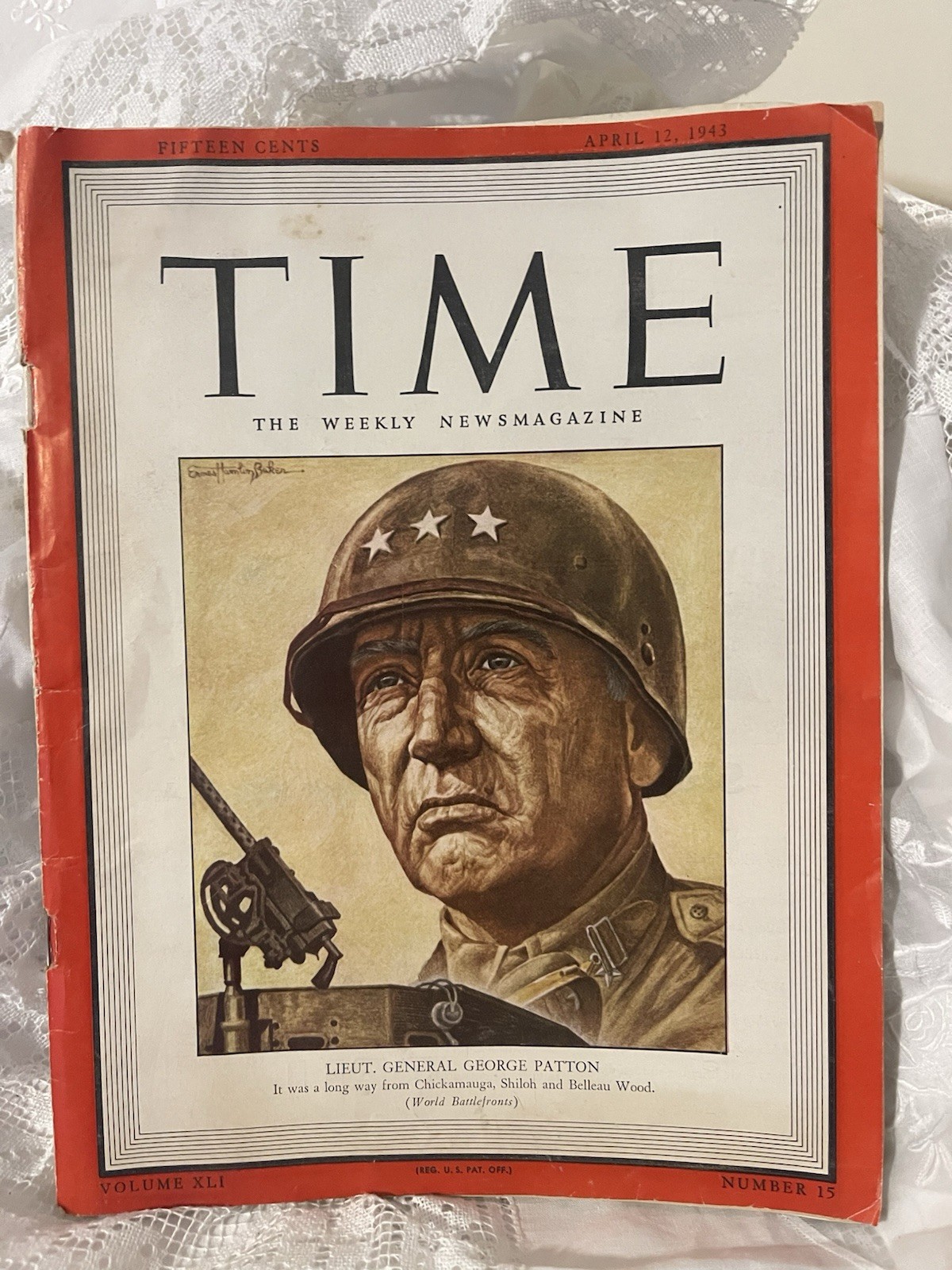Vintage Complete TIME Magazine April 12, 1943 Lt. General George S. Patton