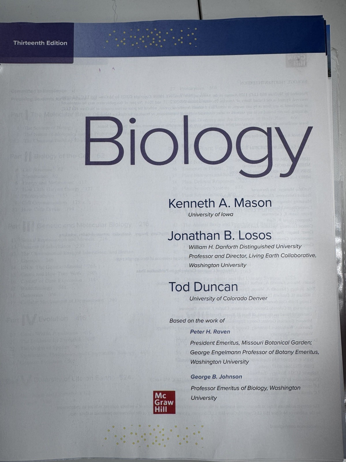 Biology By raven Loose Leaf for Biology – 13th Edition