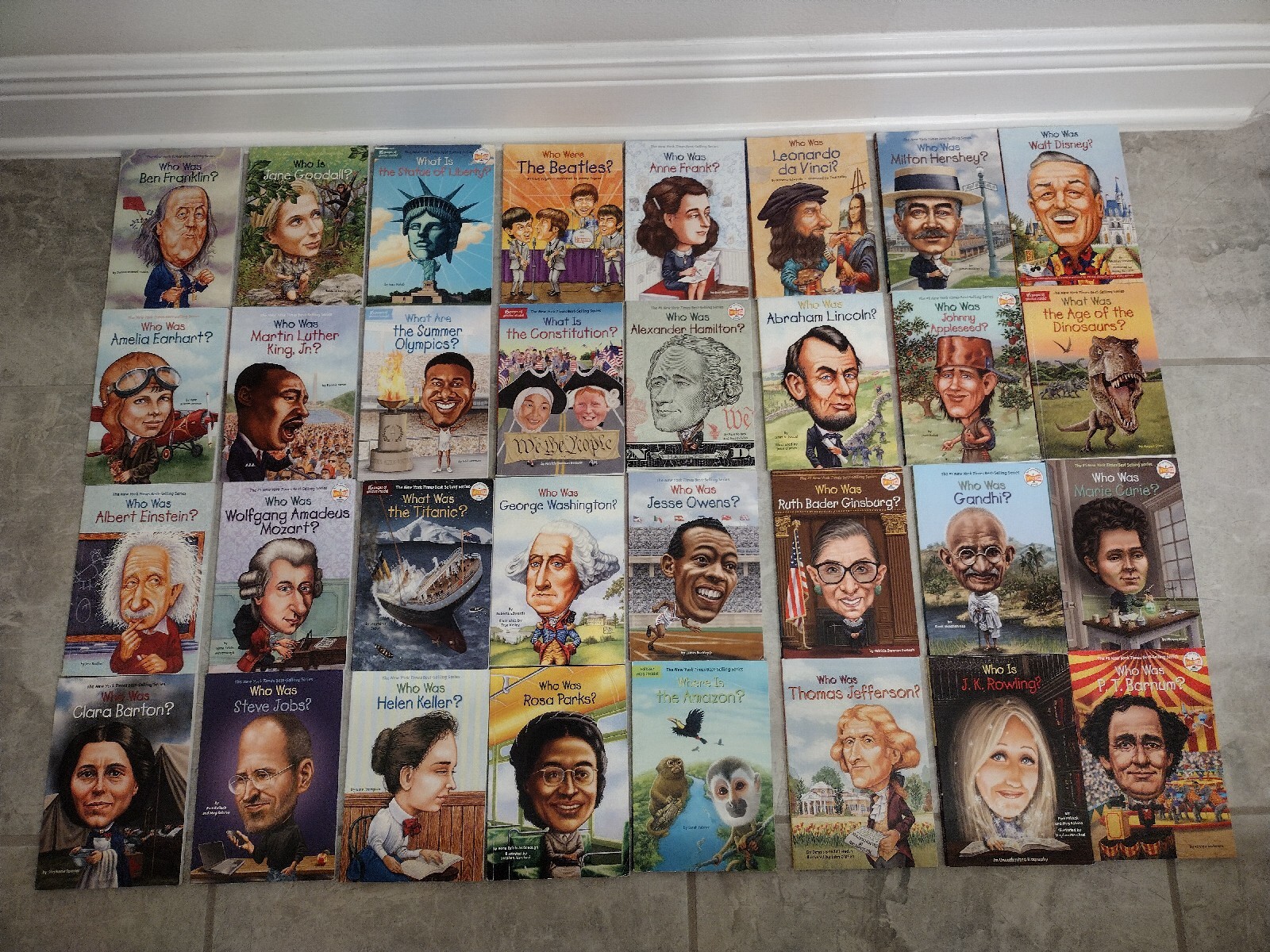 WHO WHAT WHERE WAS IS Random Lot of 10 nonfiction biography kids chapter books