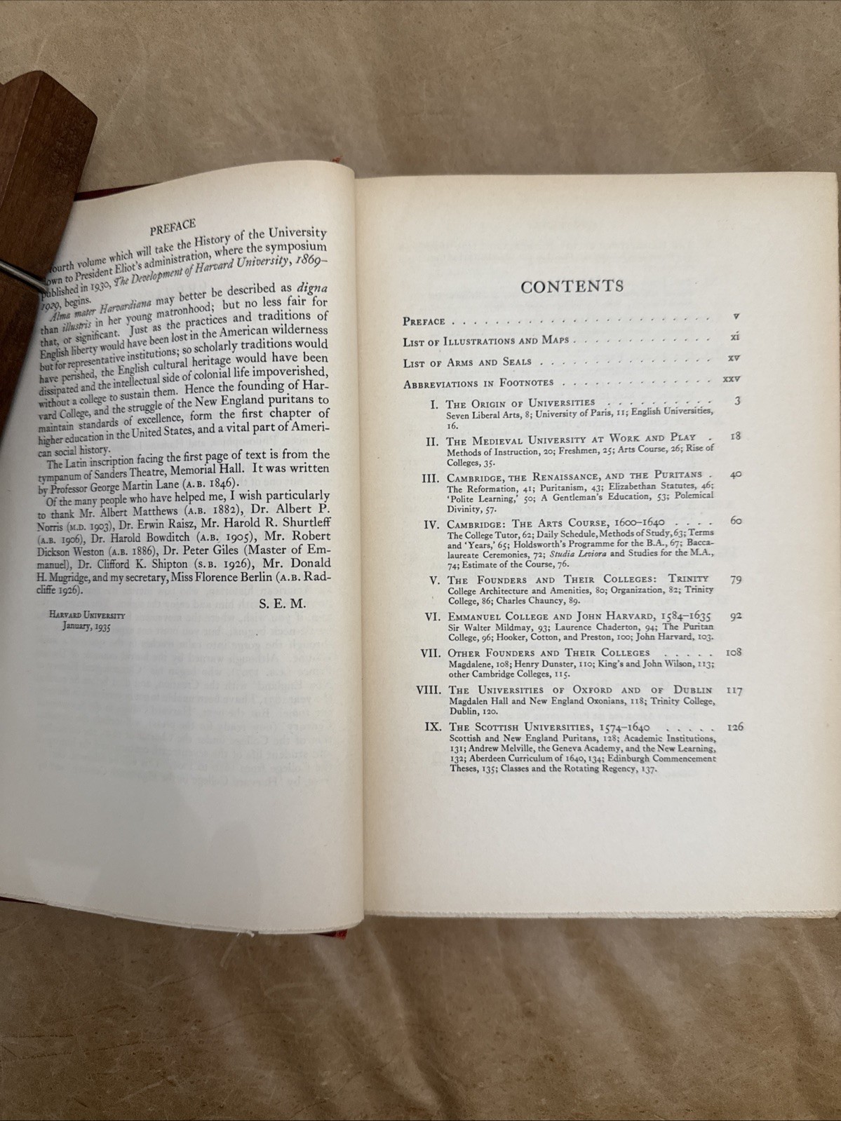 1935 The Founding of Harvard College Samuel Eliot Morison 1st Edition Vintage