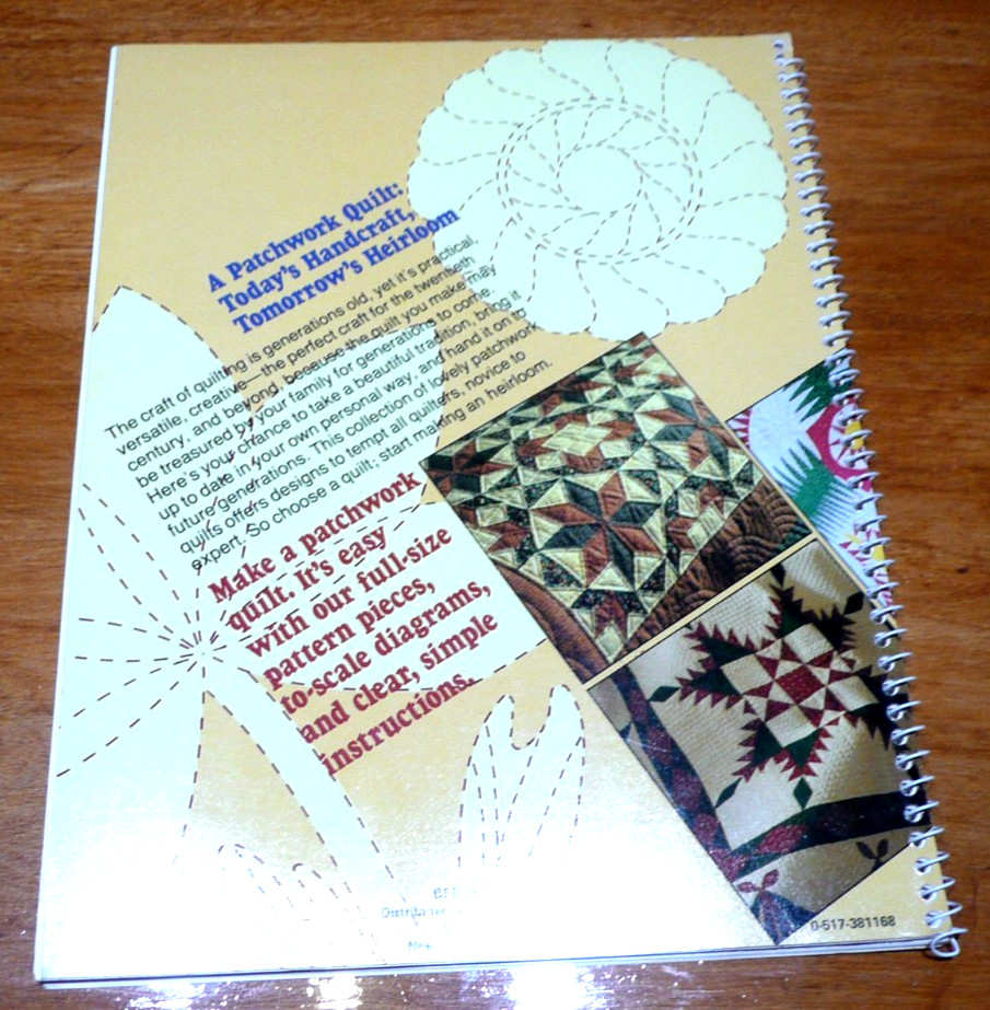 Patchwork Quilts Book 25 Patterns Vtg 1992 Spiral Editors Consumer Guide