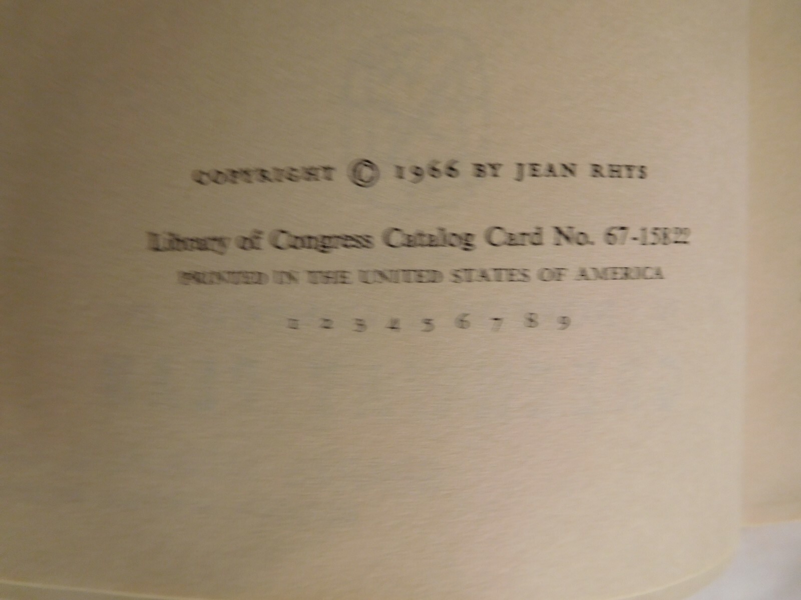 1st Edition Collectible Book ~ Wide Sargasso Sea by Jean Rhys 1966