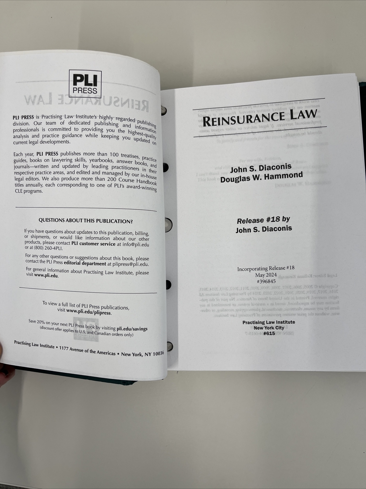 Brand NEW Reinsurance Law Book UPDATED May 2024 **Retail Value $426**