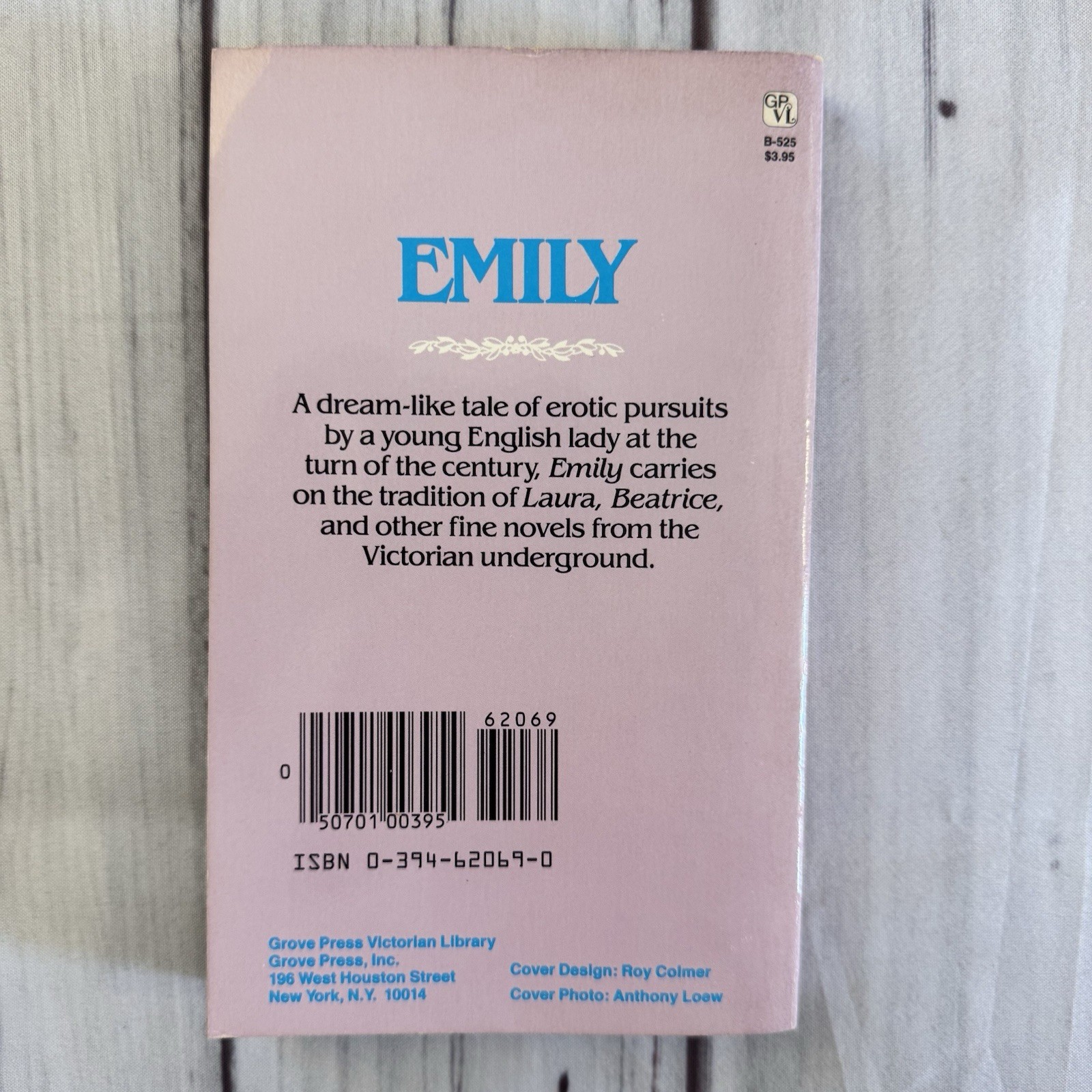 Emily Anonymous Vintage Erotic Novel Grove Press Black Cat 1985 Victorian