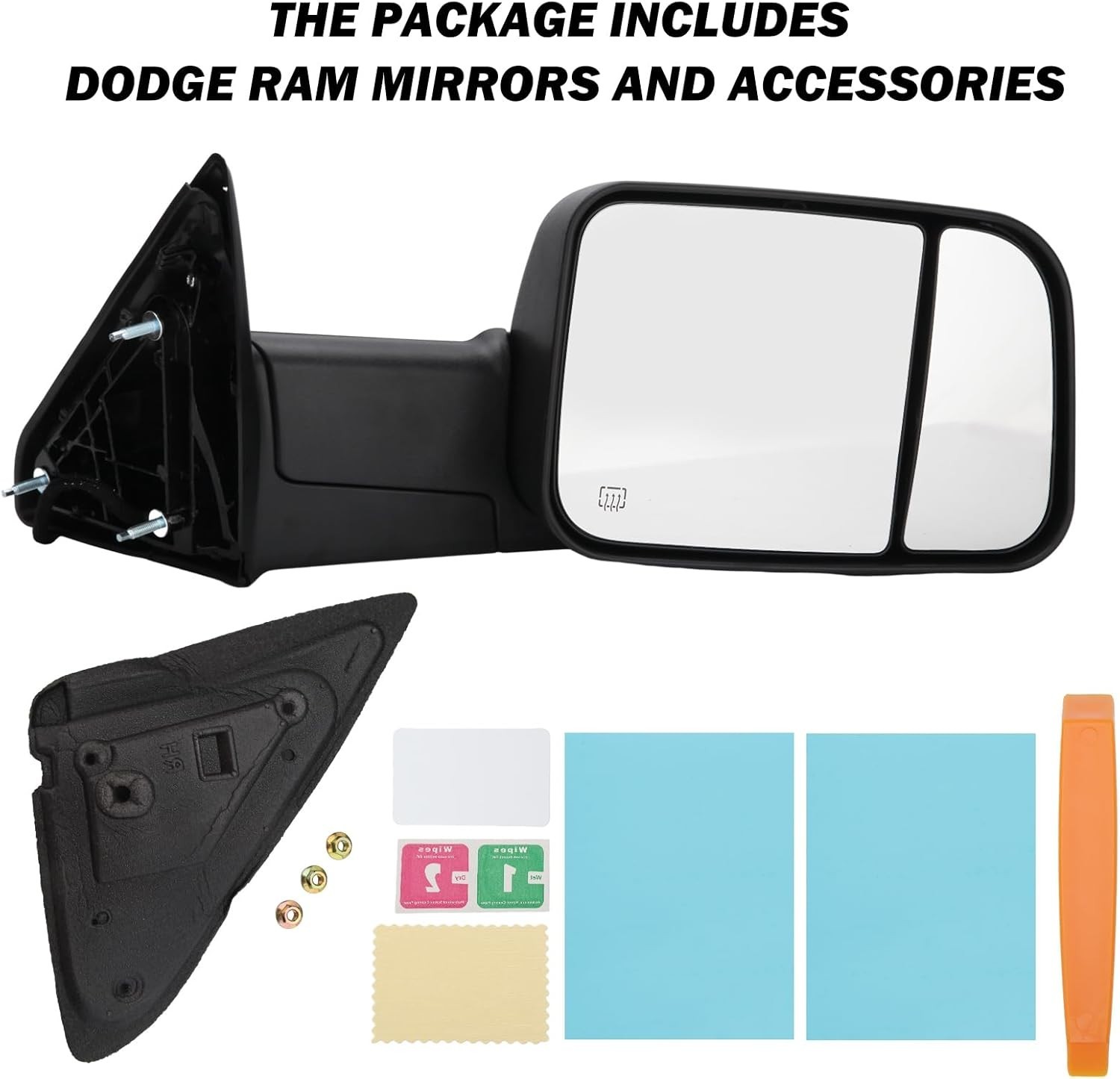 Passenger Side Mirror Compatible with 2009-2018 Dodge Ram 1500,2010-2018 Dodge R