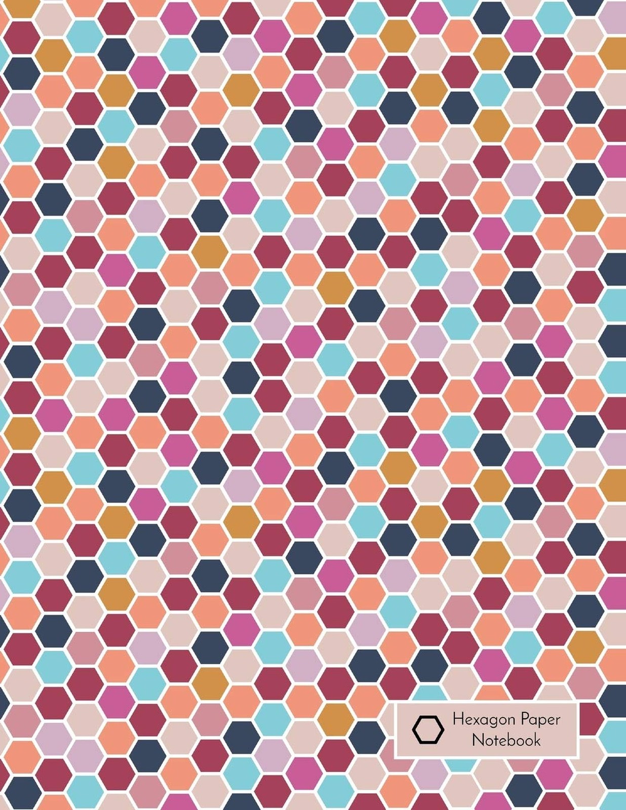 Hexagon Paper Notebook: 1/4 inch (0.25 in) Hex Graph Paper, 8.5&Prime; x 11&Prime;, 50 sh…