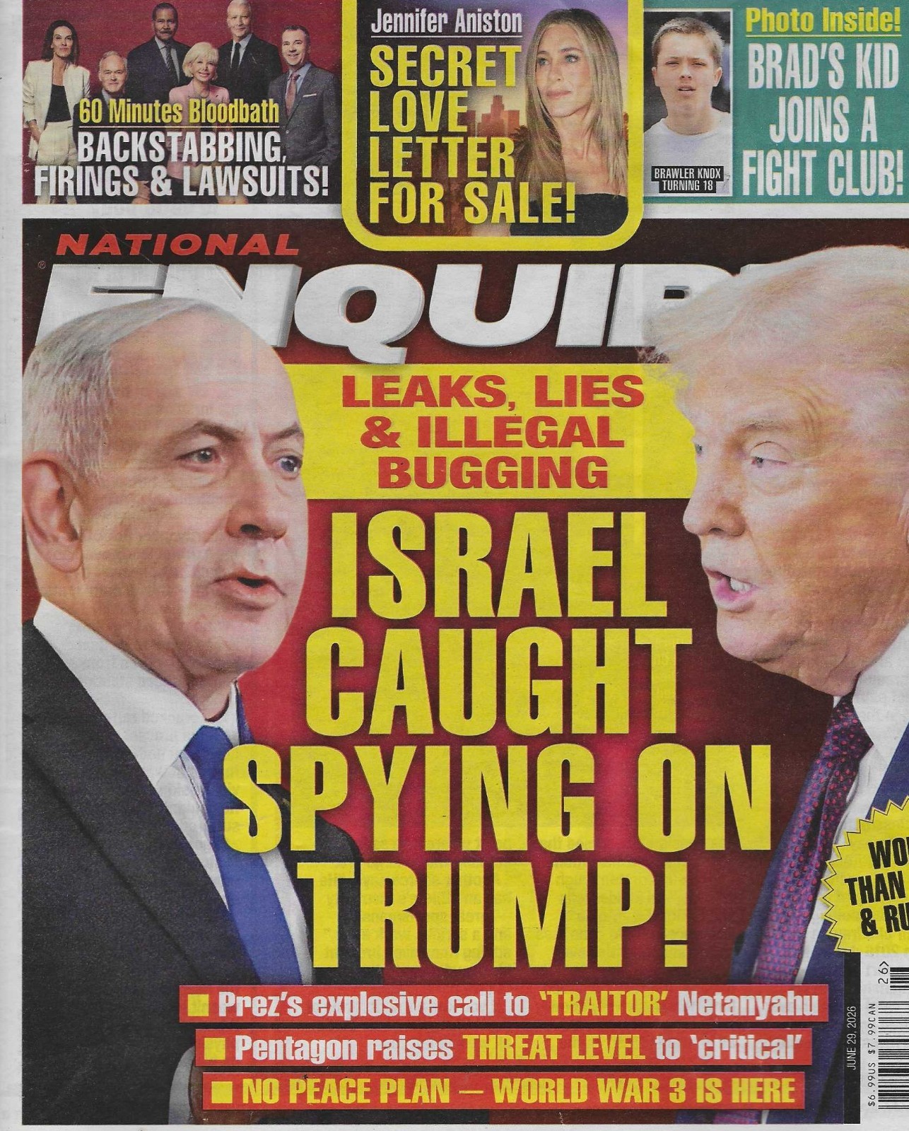 National Enquirer Magazine June 29th 2026: Israel Spying on Trump