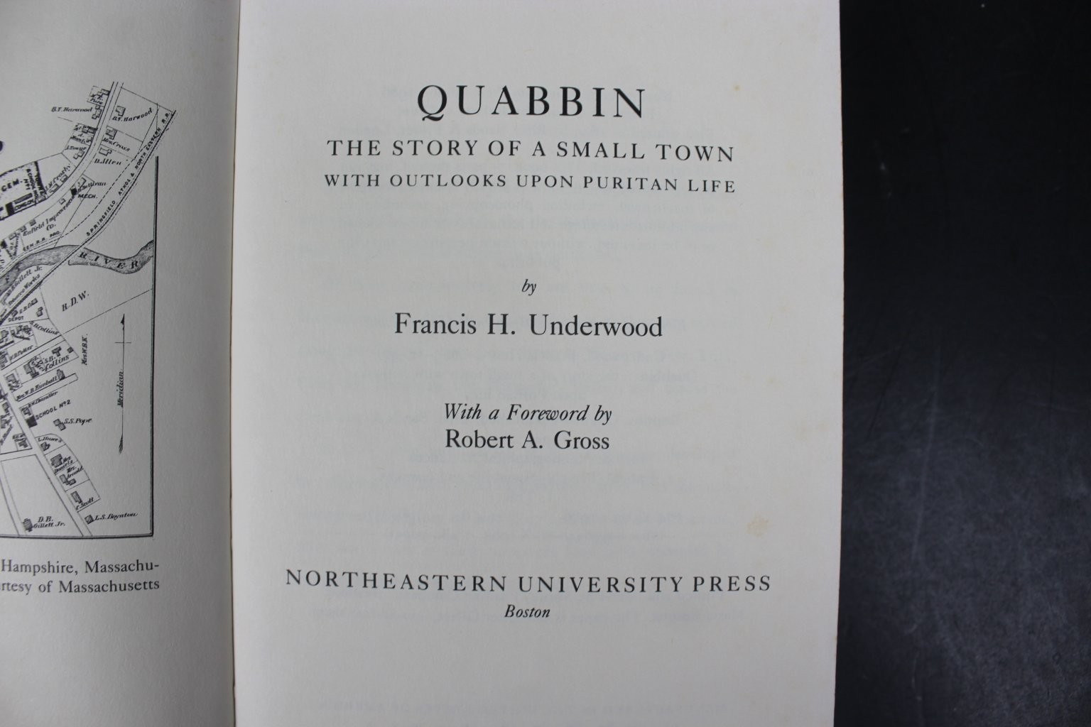 Quabbin Underwood 1986 Reprint New Foreword American Regional Studies History