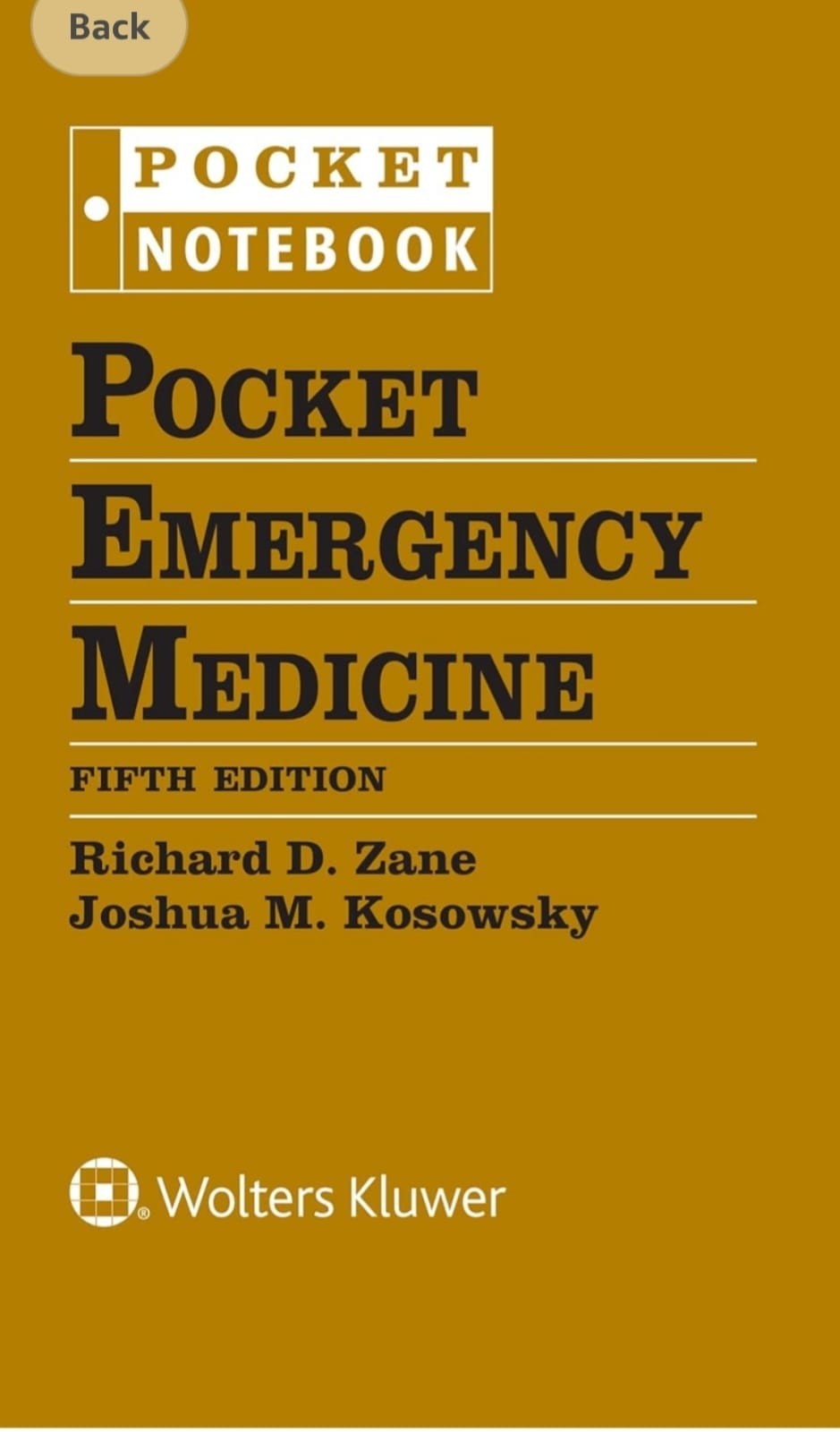 Pocket Notebook: Pocket Emergency Medicine 5th edition
