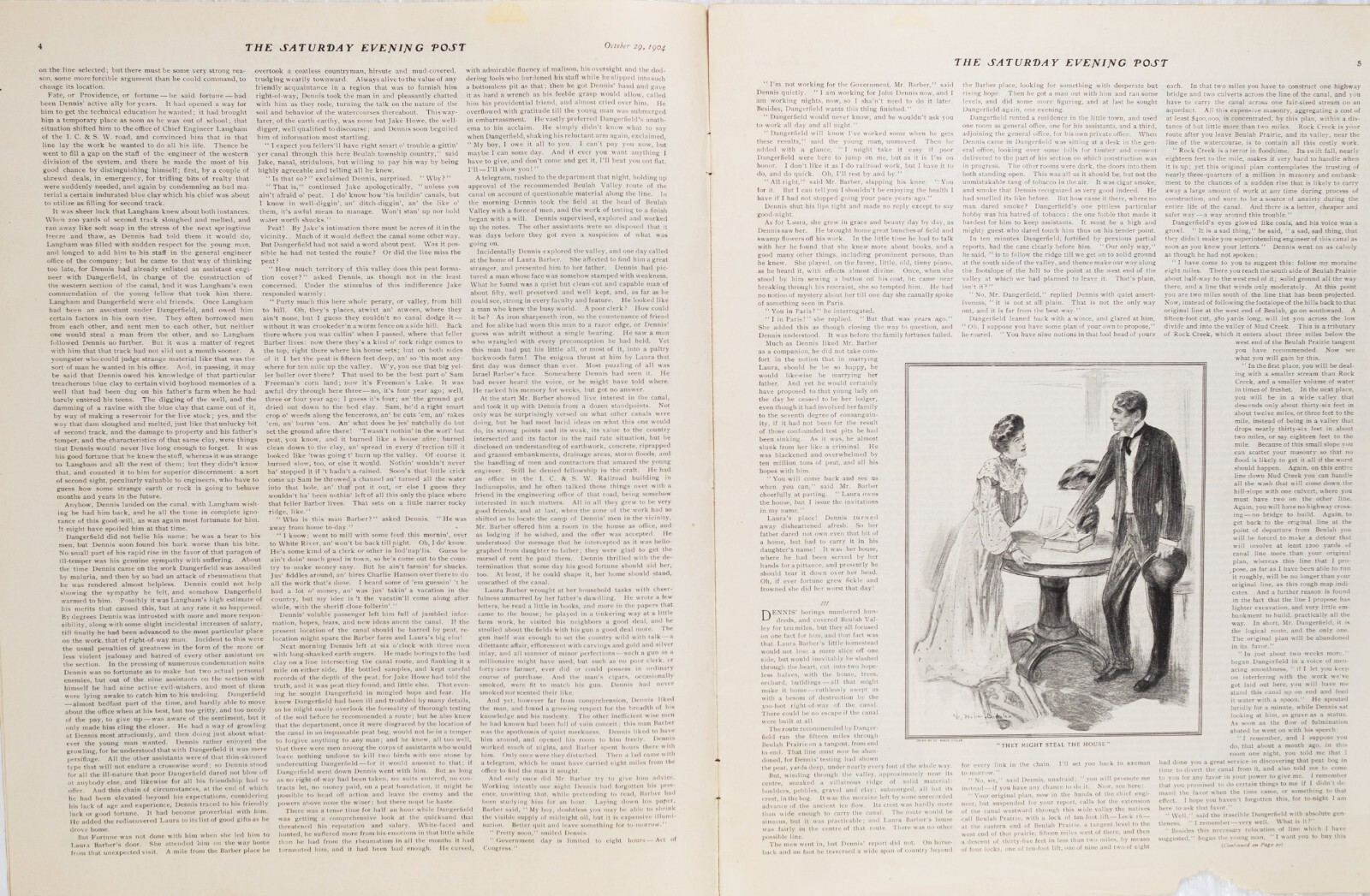 OCT 29 1904 Halloween Pumpkin Spell SATURDAY EVENING POST FULL MAG M599
