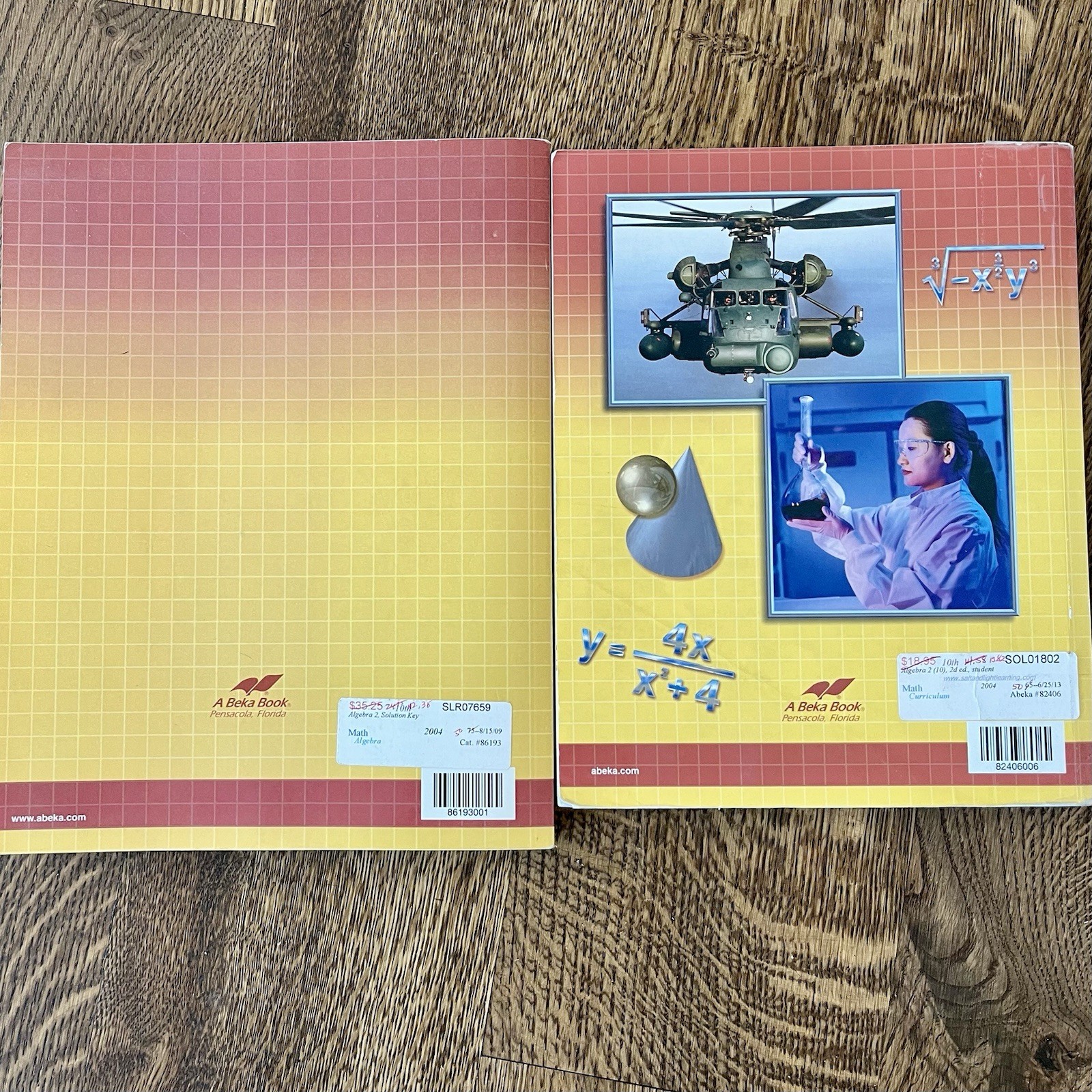 Abeka Algebra 2 Textbook and Solution Key Set 2nd Edition 2004 Homeschool