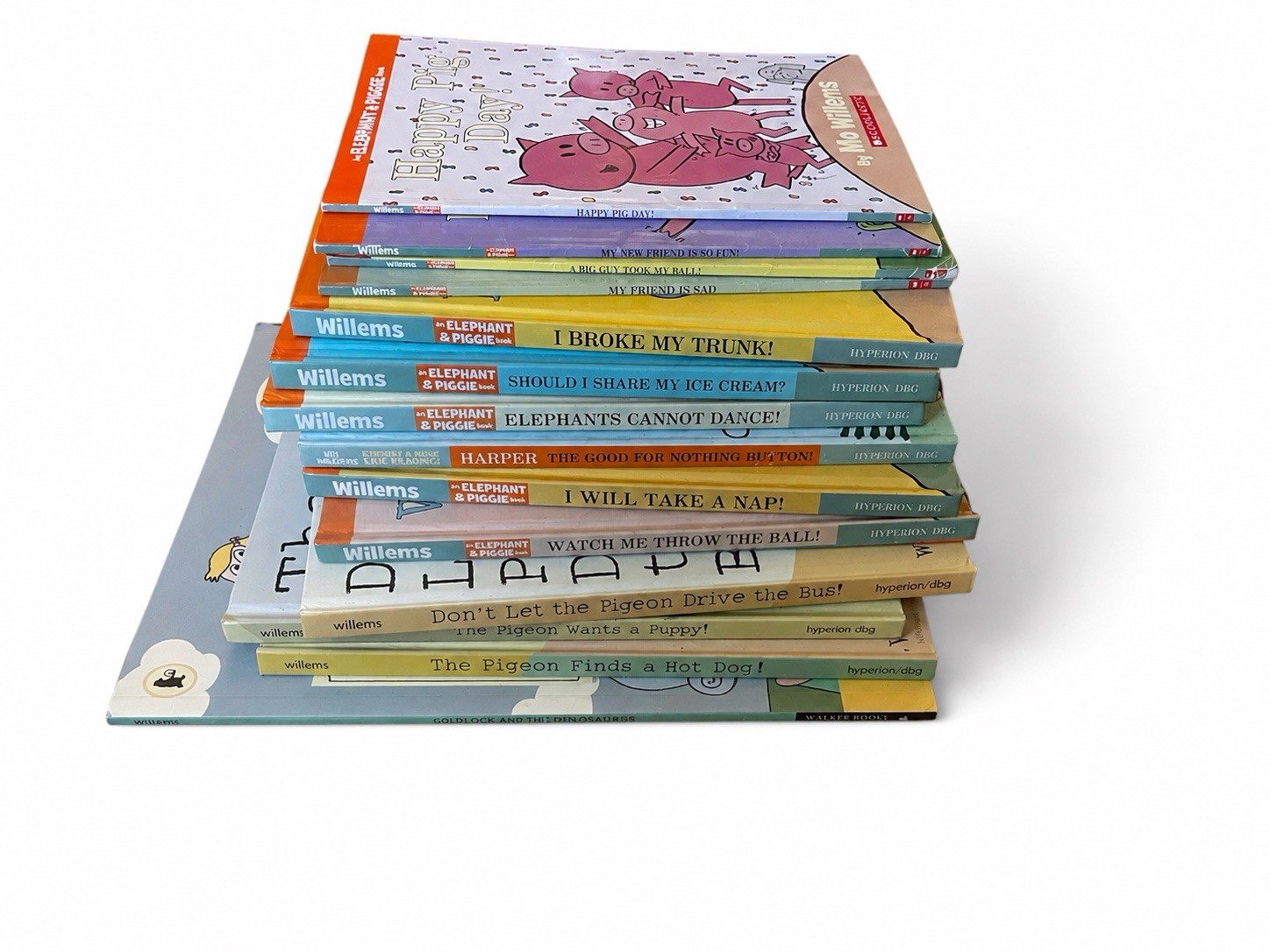 Mo Willems Elephant & Piggie & Pigeon Books Lot 13 Kids Hardcover Paperback Set