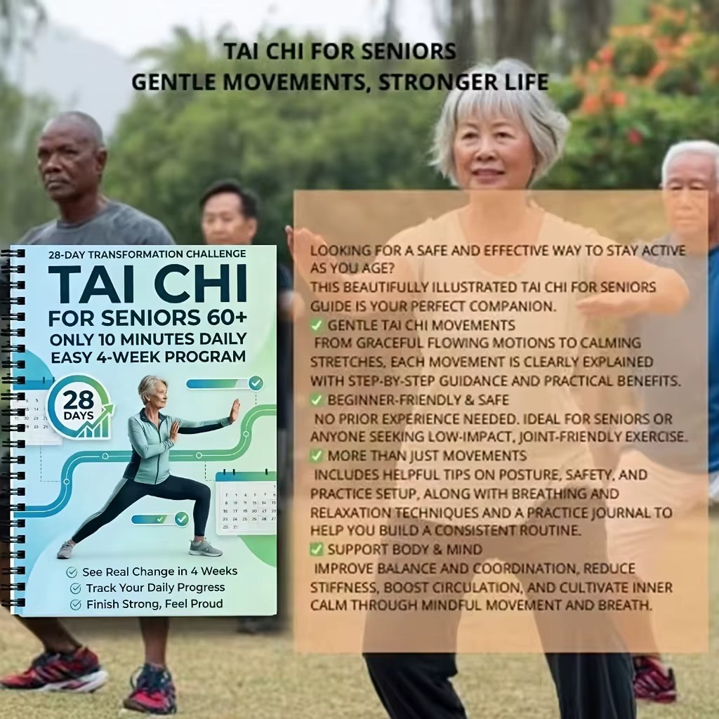 28-Day Tai Chi for Seniors Guide Easy 10-Min Daily Routine | Balance, Flexibile