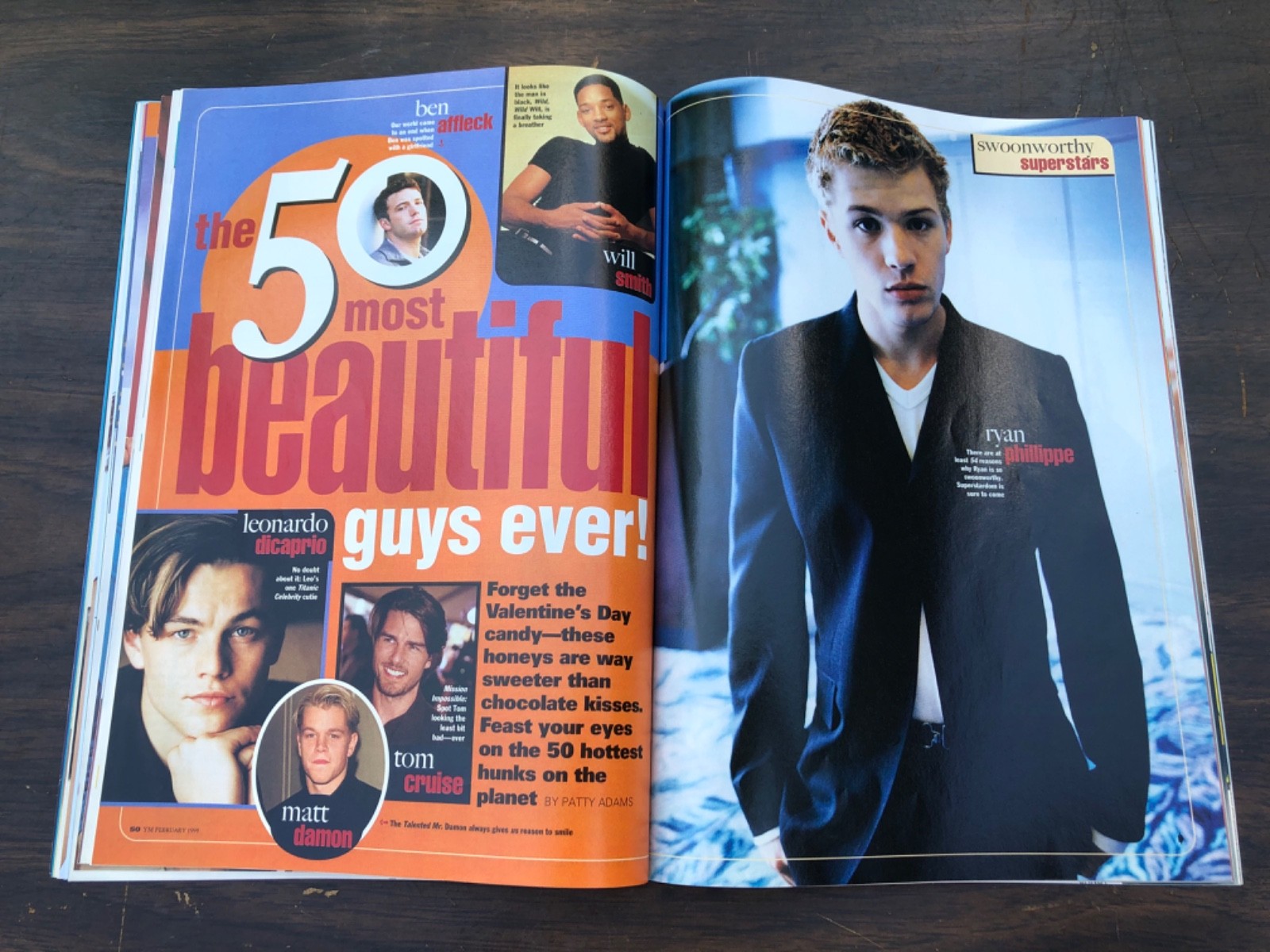 Vintage YM Magazine February 1999 Fashion Makeup Ben Affleck Matt Damon