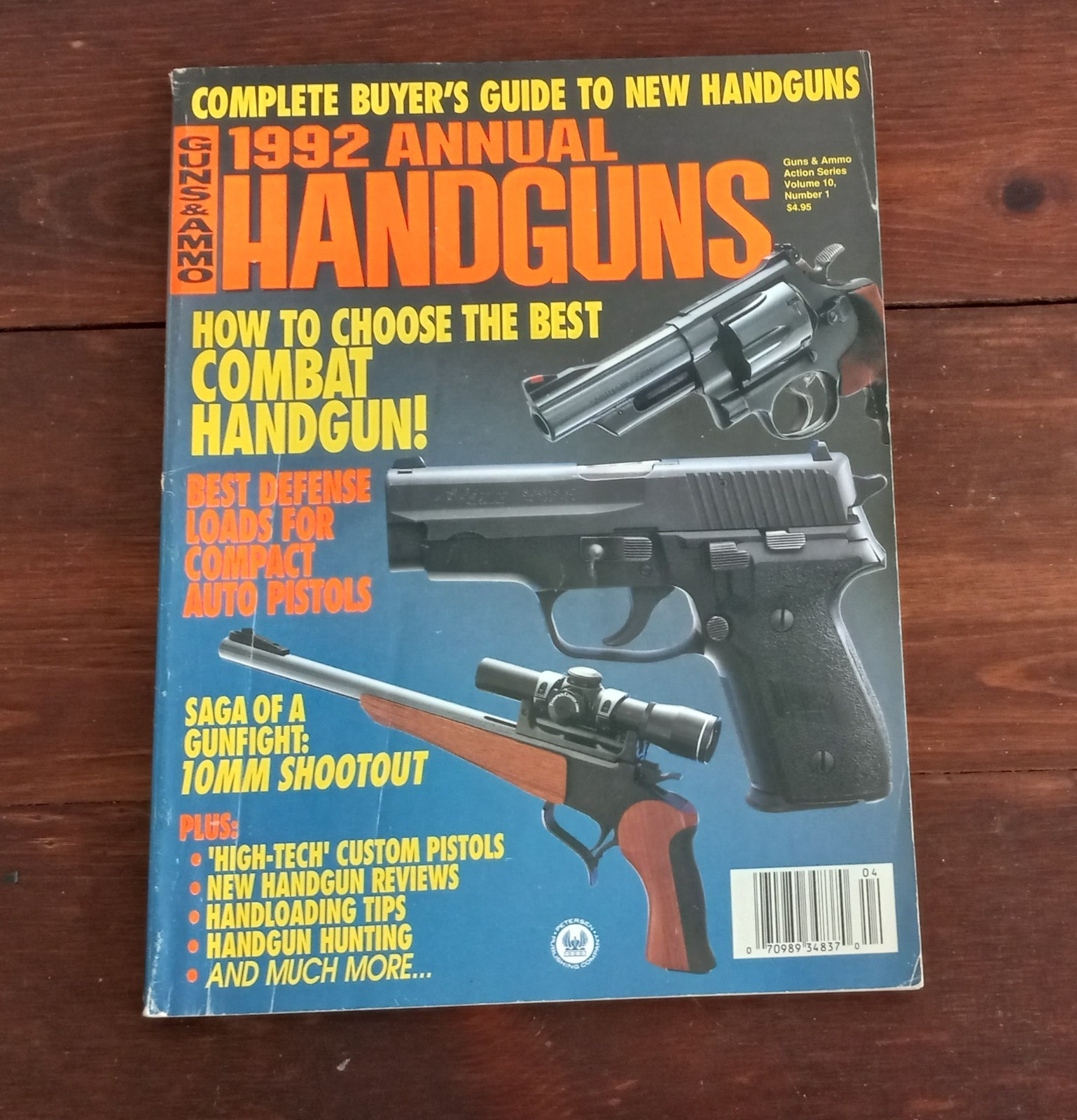 Vintage HANDGUNS 1992 ANNUAL Magazine by Guns & Ammo 162 Pages Excellent Cond.