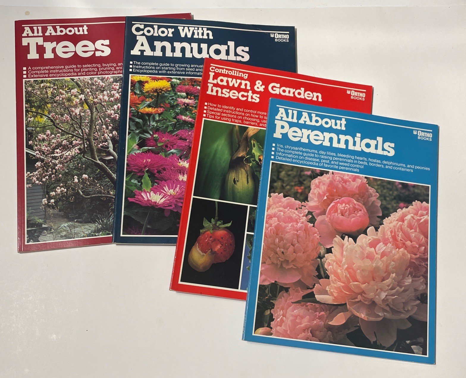 Lot of 4 Ortho Books Softcover All About Trees, Perennials, Annuals And Insects