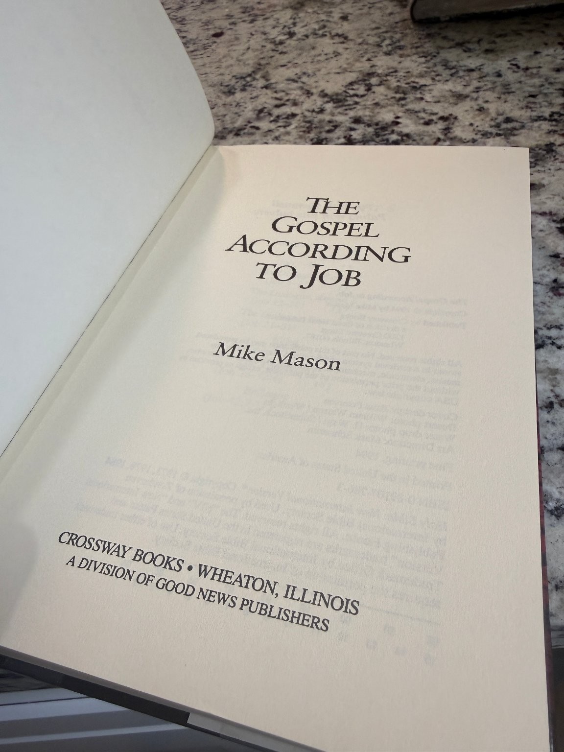 Gospel According to Job Mike Mason 1994 First Printing Christian Nonfiction