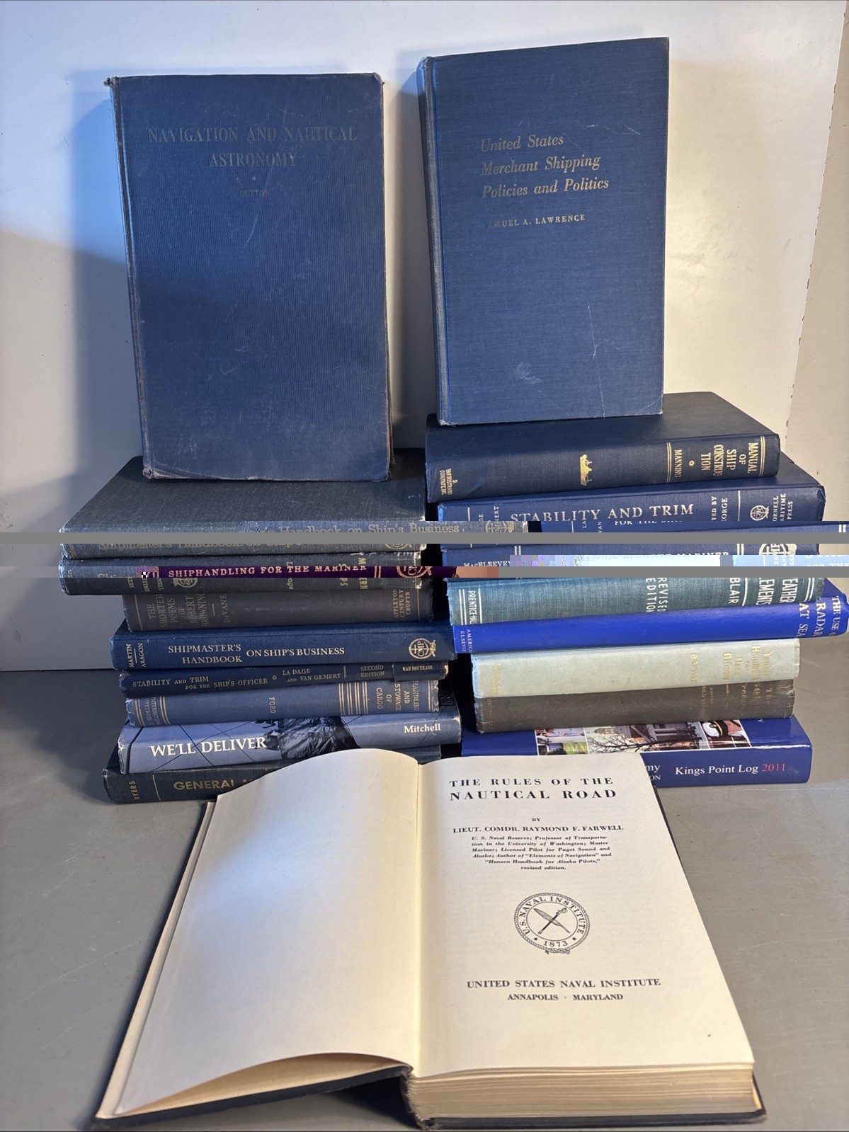 VINTAGE Lot Of Nautical Books Includes NAVIGATION & NAUTICAL ASTRONOMY 1942