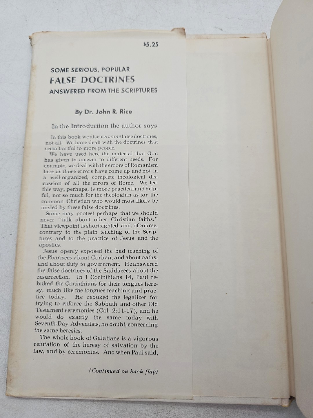 Some Serious Popular False Doctrines Answered From Scriptures 1970 John R. Rice