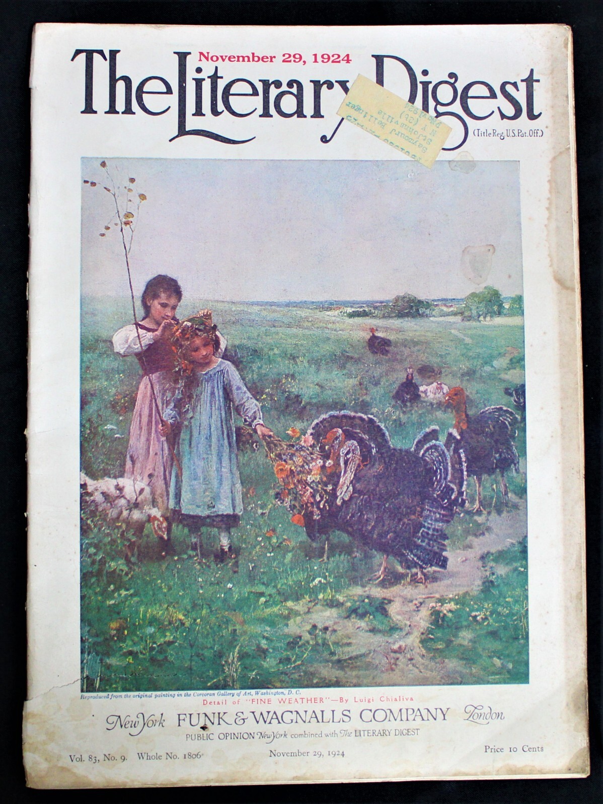 THE LITERARY DIGEST MAGAZINE 29 NOVEMBER 1924 NEWS GENERAL INTEREST SCIENCE