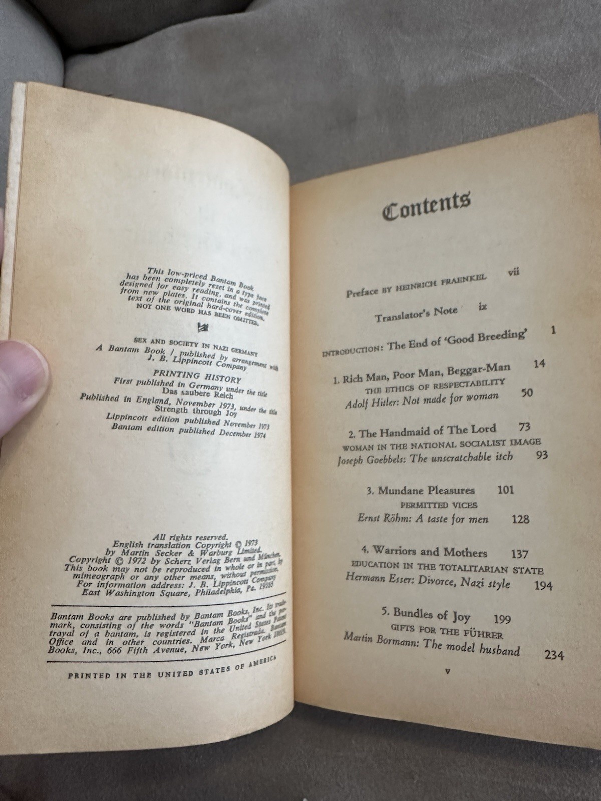 Sex And Society In Nazi Germany Bantom Books Product 1974 Hans Peter Bleuel