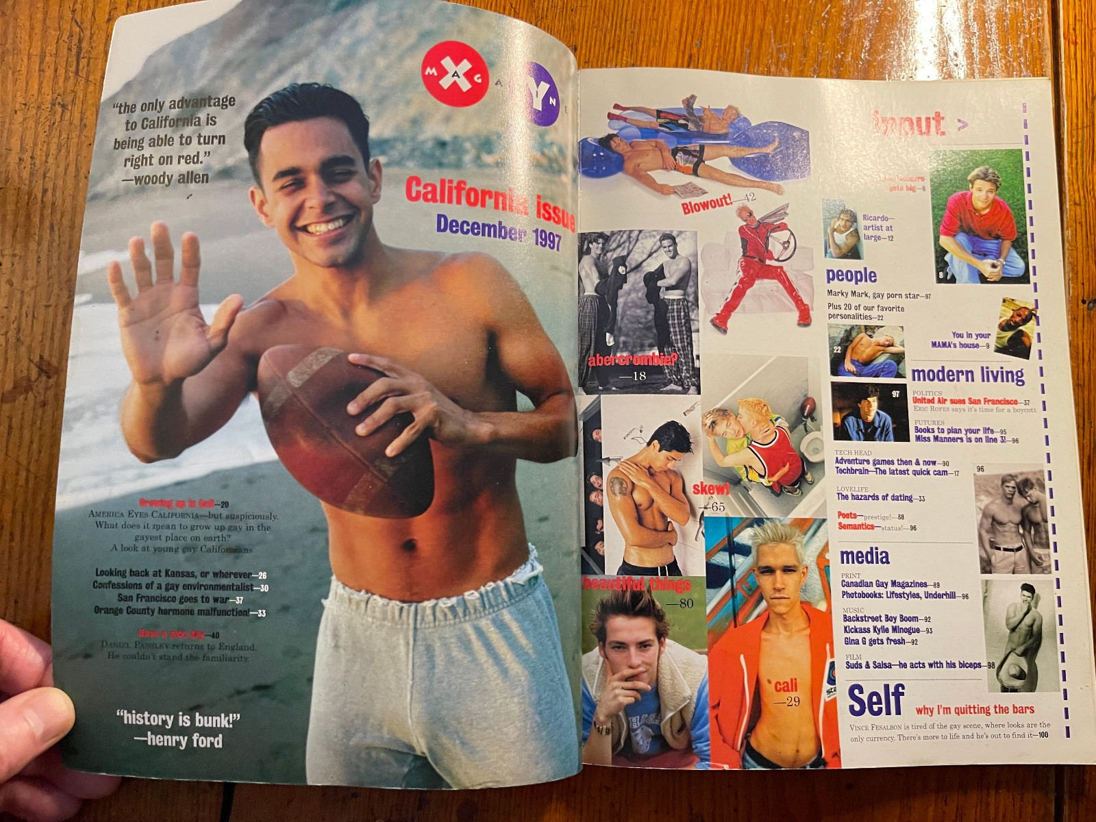 RARE Vintage XY Gay Magazine Number Ten December 1997 &lsquo;Calfornia&rsquo; Joshua Pucket