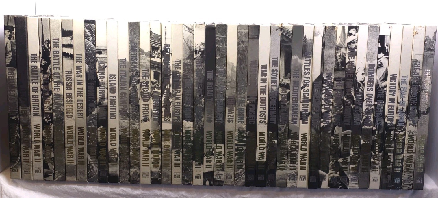 Time Life Books World War II 2 Series Complete Set of 39 Volumes Silver & Gold