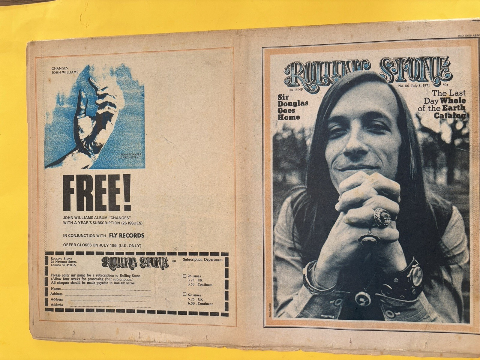 Rolling Stone magazine newspaper July 8 1971