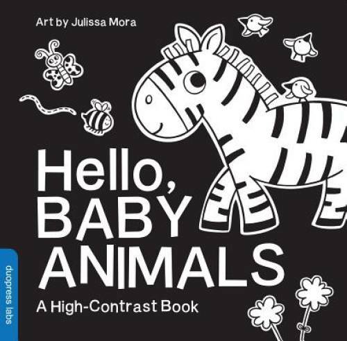 Hello, Baby Animals: A High-Contrast Book – Board book By duopress – GOOD